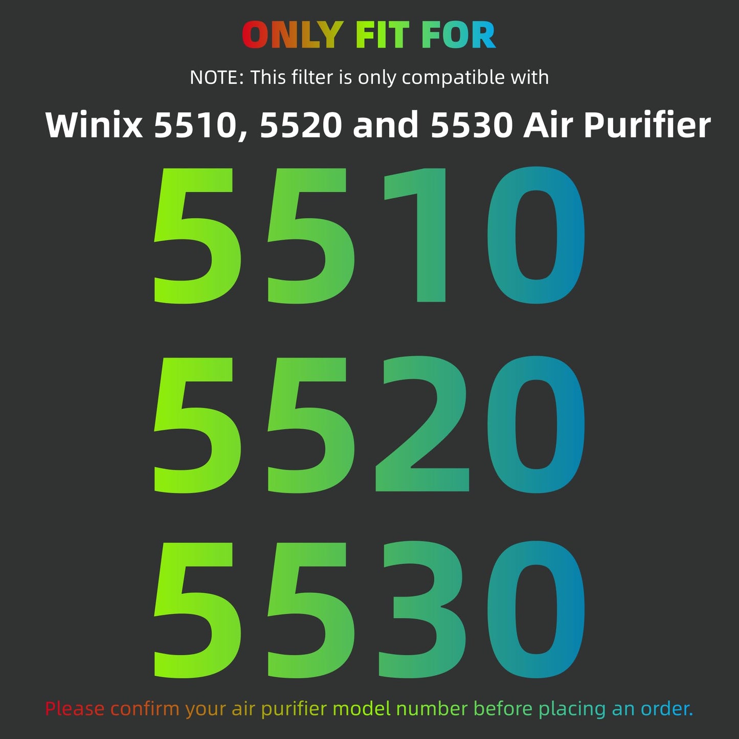 2 Sets 5510 5520 5530 replacement For WINIX model 5510 5520 5530 Replacement 1712-0123-00 2+2