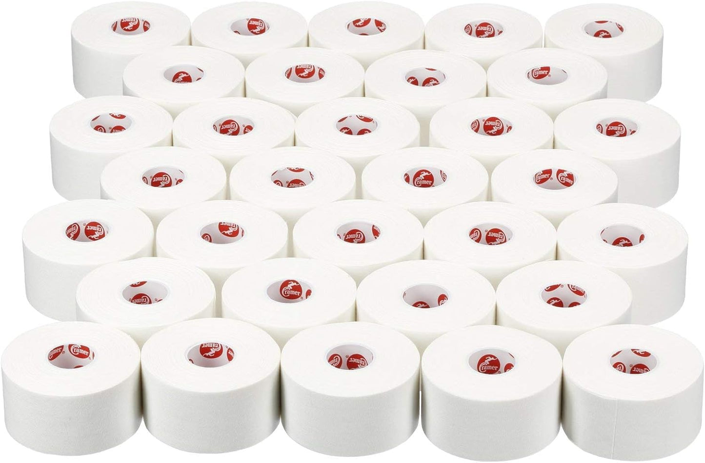 Cramer 950 Premium White Athletic Tape, Bulk Case of Rolls, 1.5" X 15 Yard, 32 Rolls