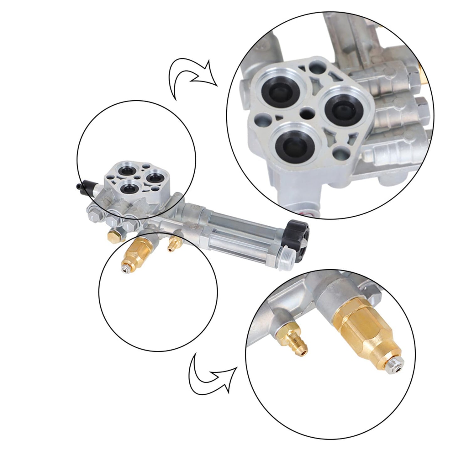 marddpair Pressure Washer Pump Head Replacement for RMW2G20 RMW2.2G24 RMW2G23B RMW2G24 RMW2G25 RMW2.2G20D SRMW2.2G26
