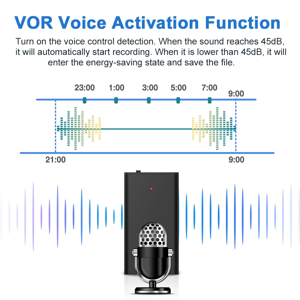 16GB Digital Voice Activated Recorder,Voice Recorder AI-Intelligent Noise Reduction & USB-C, Making it Ideal for Classrooms, Meetings, and Interviews, with a Recording Time of Up to 192 Hours