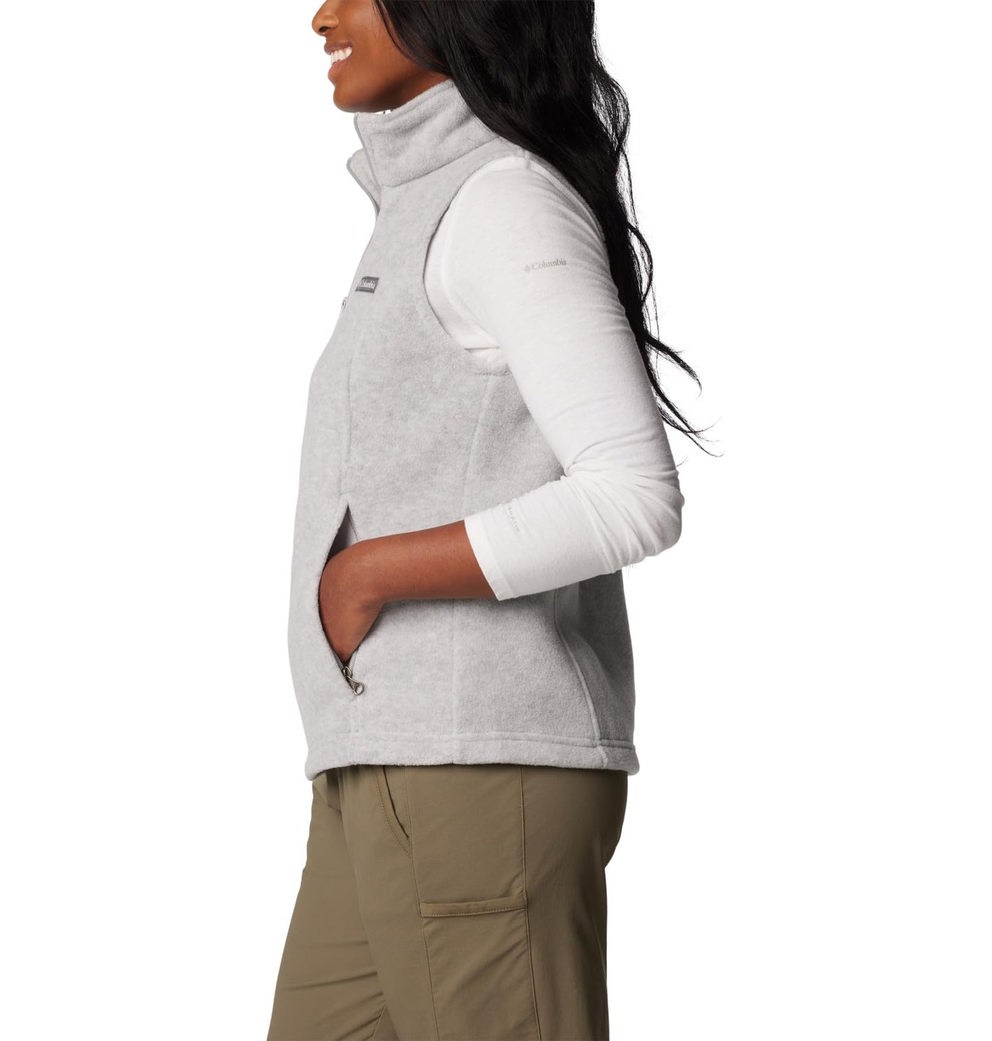 Columbia Women's Benton Springs Vest, Cirrus Grey Heather, X-Small