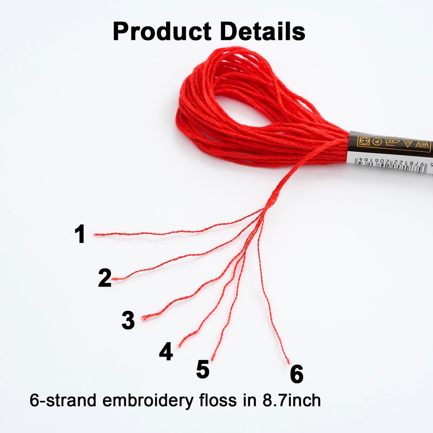 447 Colors Complete Set Embroidery Floss, Friendship Bracelet String, 8.7in 6-Strand Cross Stitch Thread Polyester Embroidery Thread