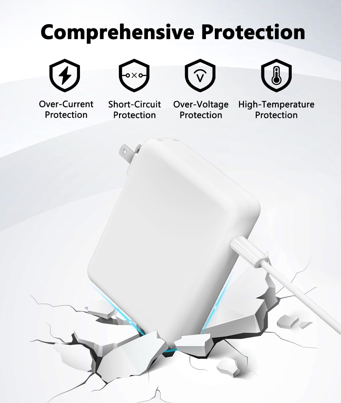 140W C to Magnetic 3 Charger, Compatible with MacBook Air 13, 15 Inch/Mac Book Pro 14, 16 Inch, M1/M2/M3/M4 from 2021/2022/2023/2024/2025 Models, 6.6FT【Original Quality】