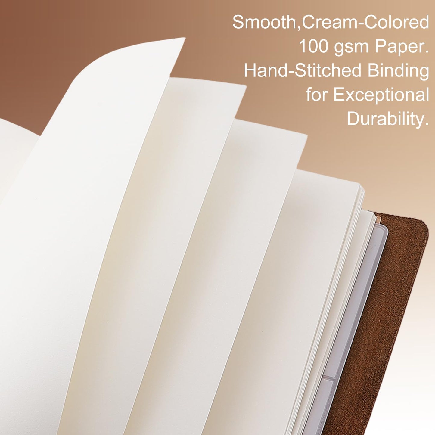 TIDING Genuine Leather Notebook Travel Journal for Men & Women, Refillable A5 Writing Journals Diary with Blank Pages for Writing, Drawing, and Sketching