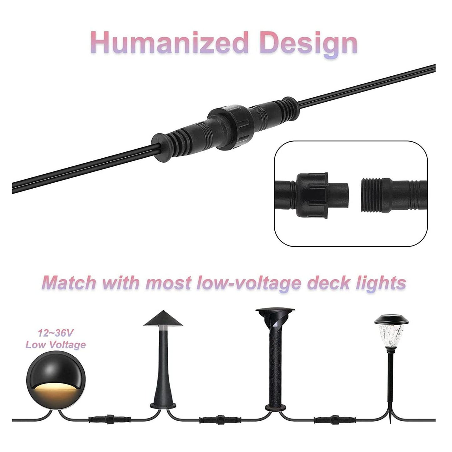 6PCS Low Voltage LED Deck Lights, Waterproof Hallway Landscape Lighting, Outdoor Accent Lighting Garden Post Fence Light, Step Fence Light for Garden Yard Path