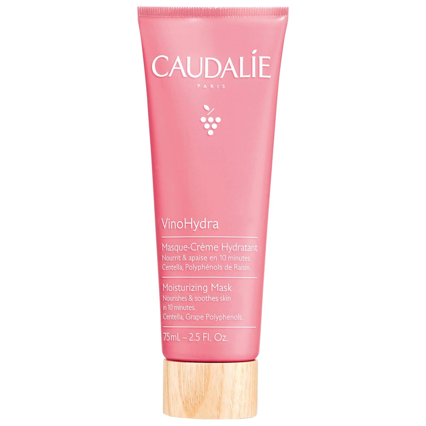Caudalie VinoHydra Moisturizing Mask - 10 minutes Hydration Booster with Centella Asiatica 2.5 Fl. Oz.