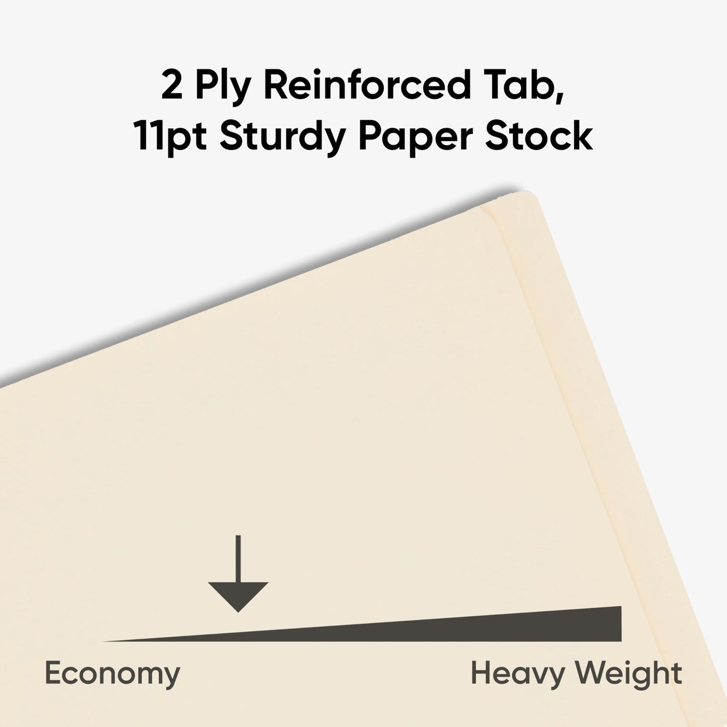 Smead End Tab Fastener File Folders, Letter Size, 14 Point, Straight Cut, Reinforced Tab, Two Fasteners in Positions #1 and #3, Manila, 50 Per Box (34215)