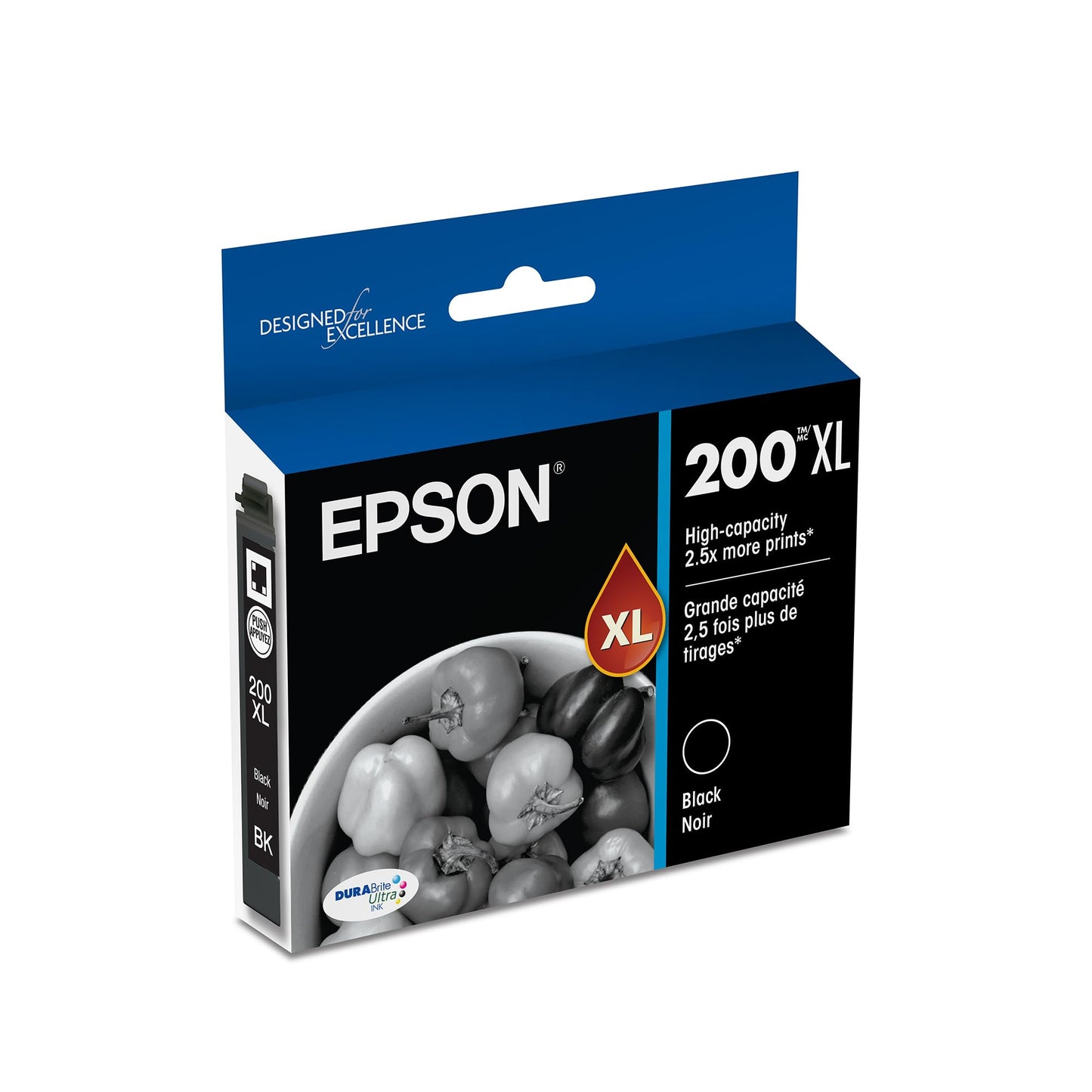 EPSON 200 DURABrite Ultra Ink High Capacity Black Cartridge (T200XL120-S) Works with Workforce WF-2520, 2530, 2540, Expression XP-200, 300, 310, 400, 410