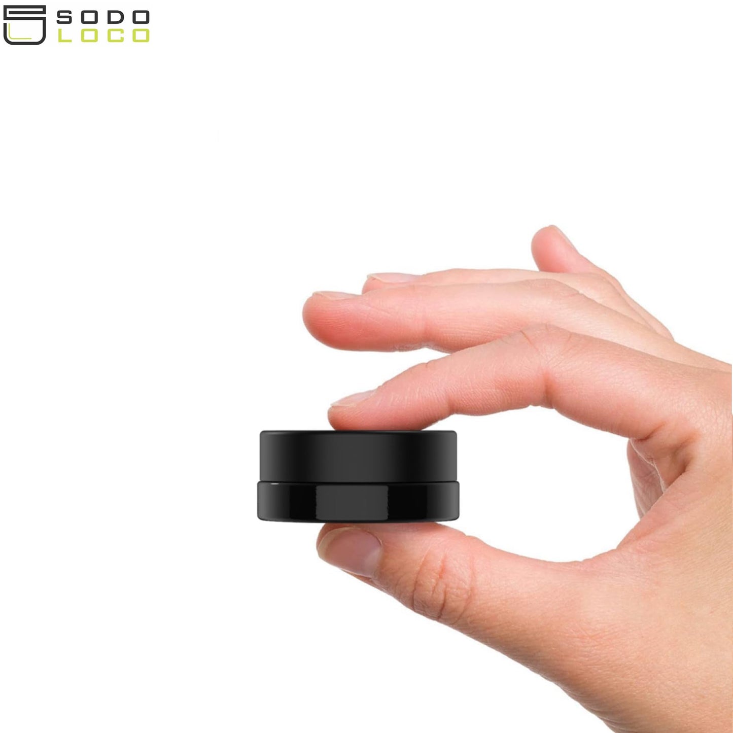 (90 Pack) 7ml Low Profile Thick Black Glass Containers with Black Lids - Jars for Oil, Lip Balm, Wax, Cosmetics