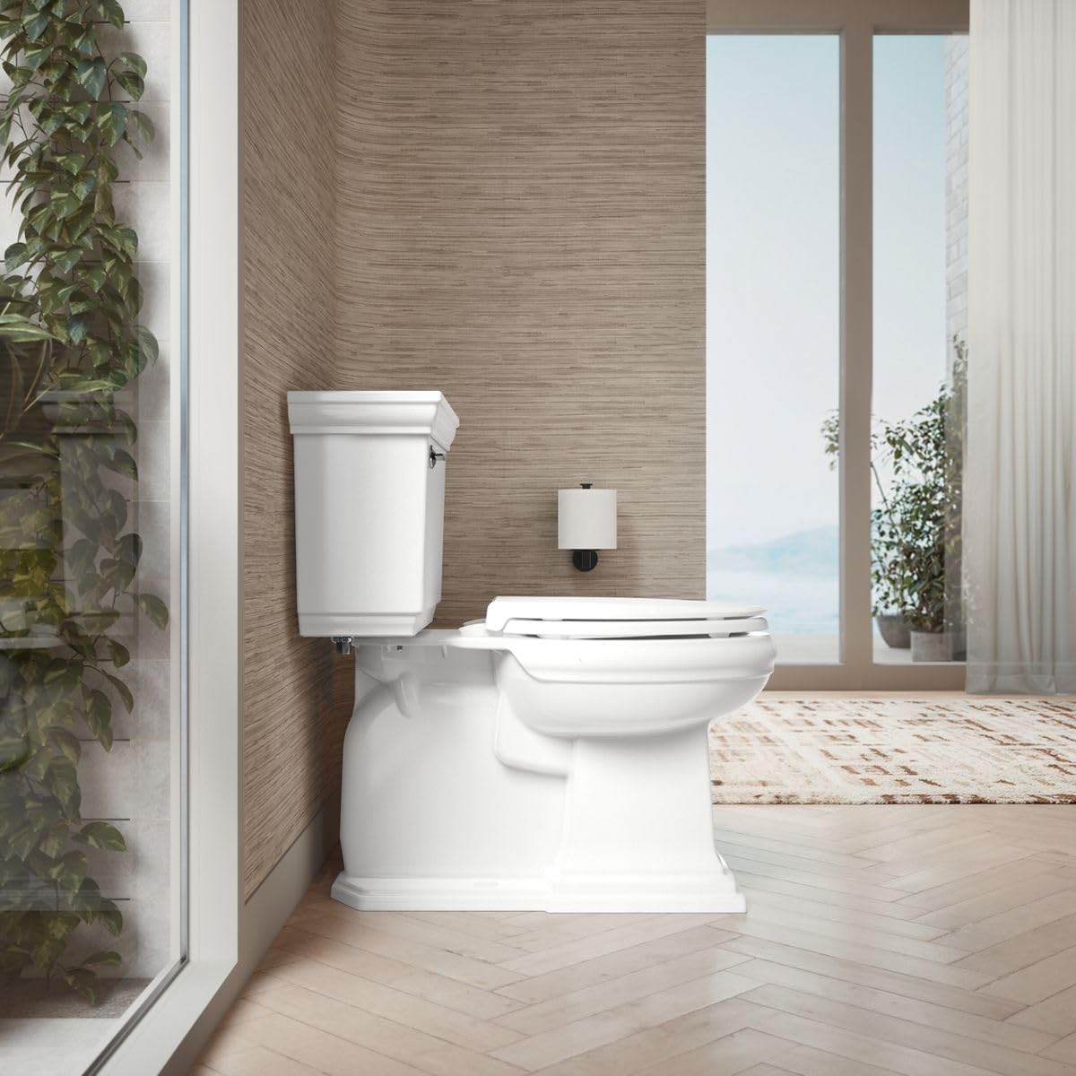 Kohler K-7315-0 Quick-Relase Elongated Toilet Seat White Grip-Tight Cachet, 1,