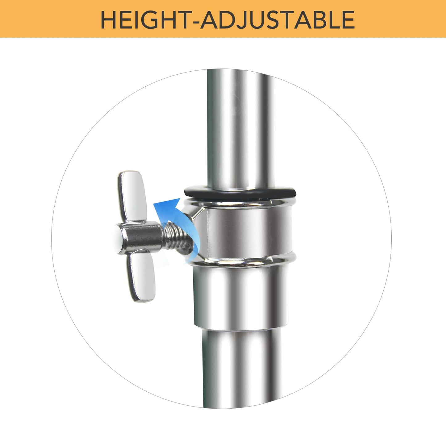 Boom Cymbal Stand, Adjustable Cymbal Stand for Drum Hardware Percussion Mount Holder Gear Set Drum Hardware Set for Mounting Crash, Ride, Splash Cymbals, Double Braced Legs with Rubber Feet