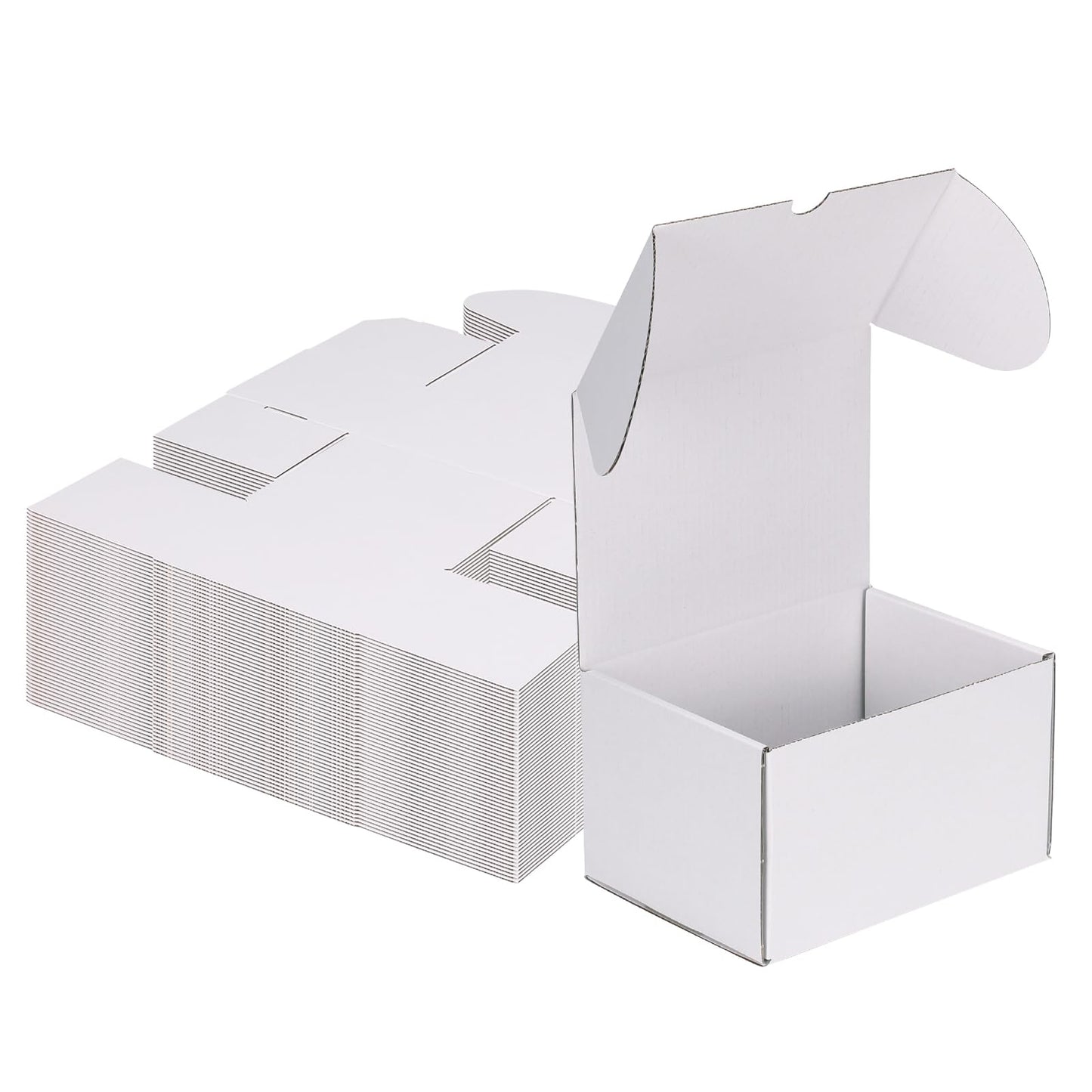 MEBRUDY 7x5x4 Inches Shipping Boxes Pack of 50, White