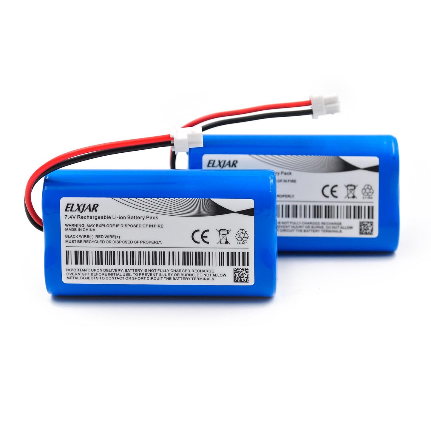 Coonyard (2-Pack) 7.4V 2600mAh Li-ion Replacement Battery for SurgiTel Eclipse EHL65 EHL-65 Odyssey Analog, fits 25458 OM0134 LED Headlights