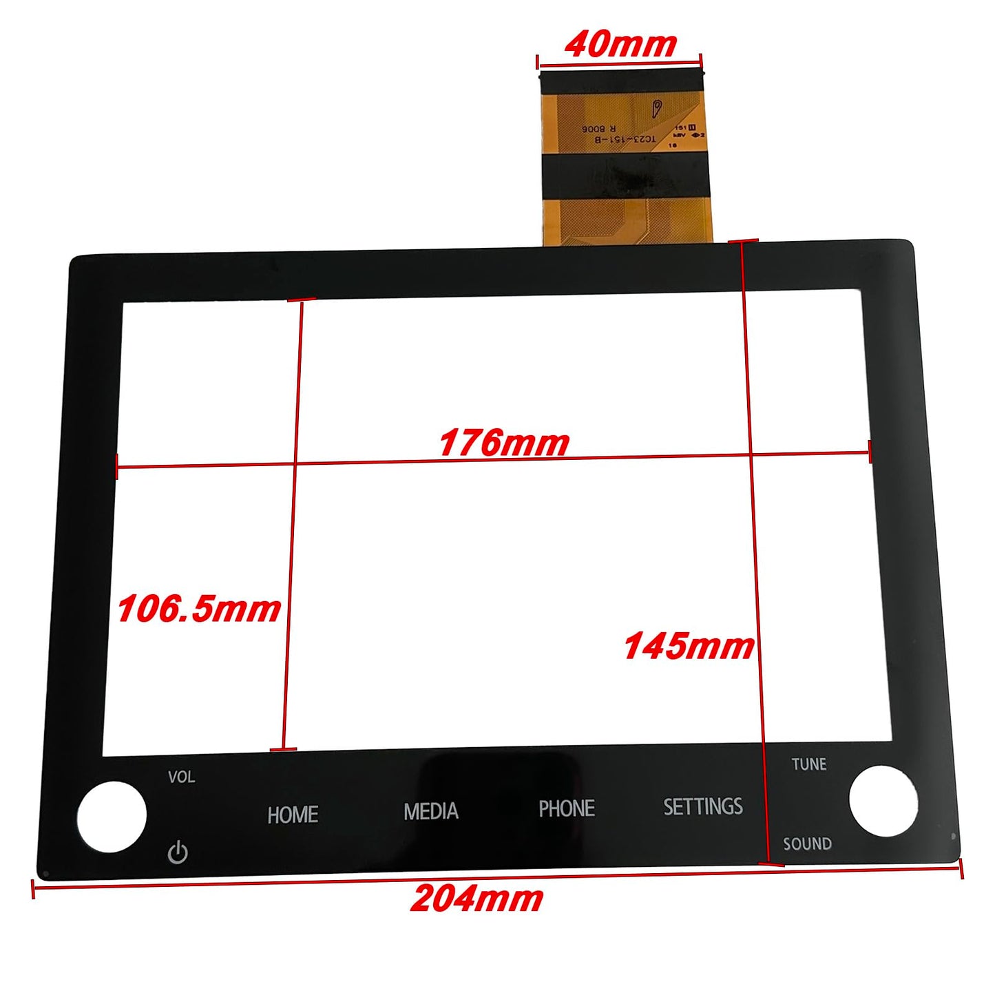 Micarun Touch Screen Digitizer Glass on Navigation LCD 8 Inch Replacement Fit Mitsubishi Outlander Sport 2020 2021 2022 Mitsubishi RVR ASX 2020-2022 Replaced OE# 8740A103 8740A098 (Without LCD)