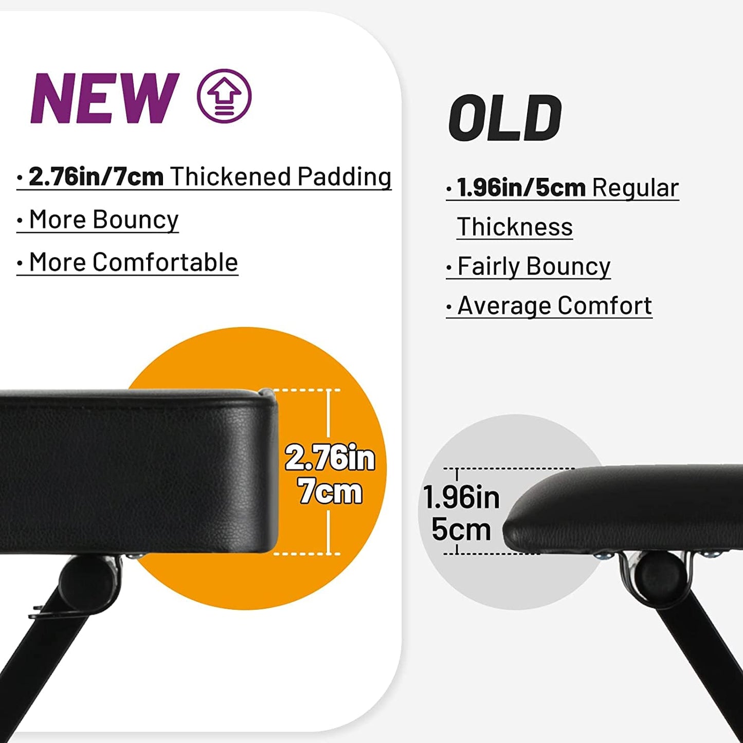 Adjustable Padded Piano Keyboard Bench Seat, Folding Design for Beginner Professionals (type2)