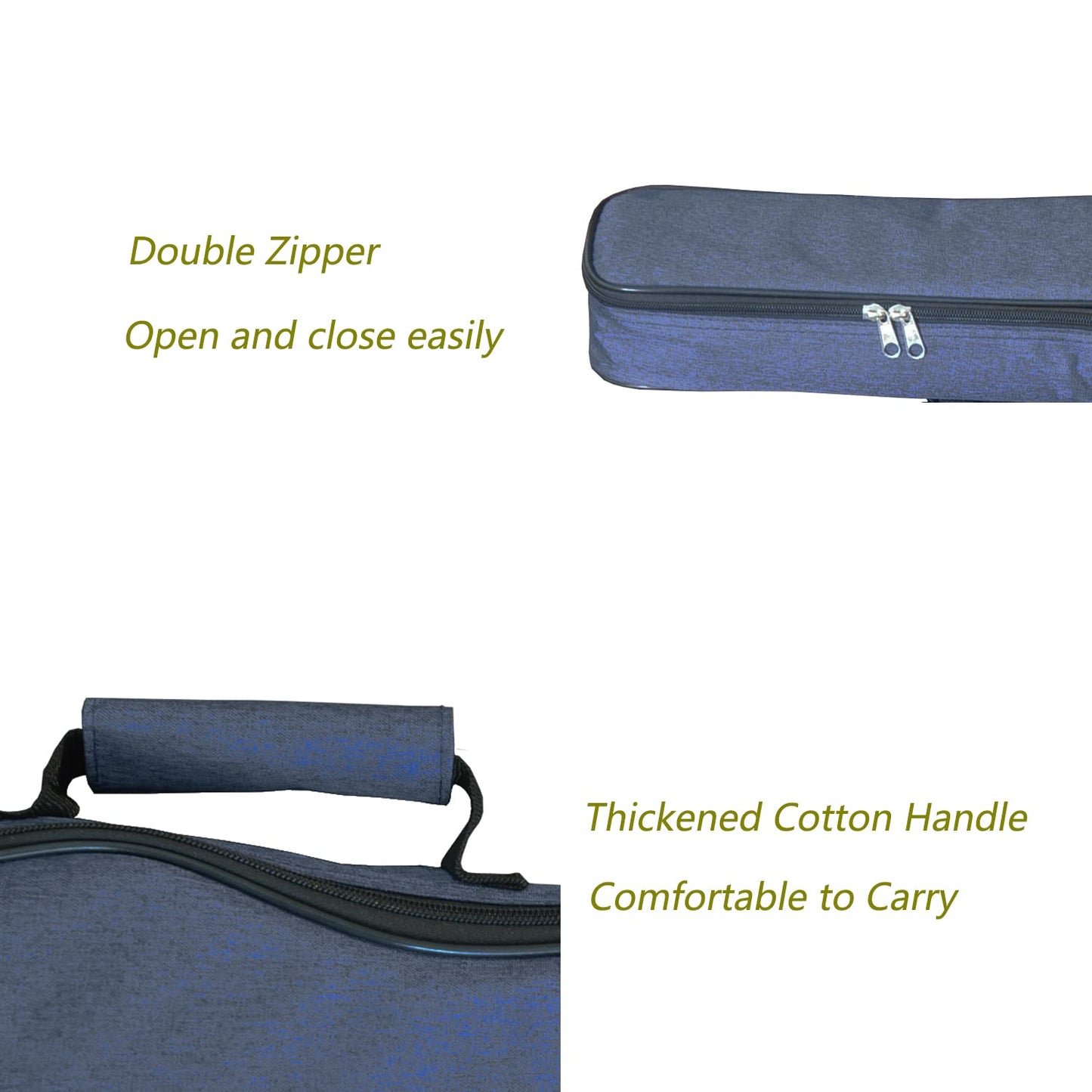 Farcaya Ukulele Case Bag Baritone 30 inches Soft Adjustable Dual Shoulder Straps Backpack Case with 0.39 inch Thick Sponge Padding Protective Waterproof Nylon (Blue)