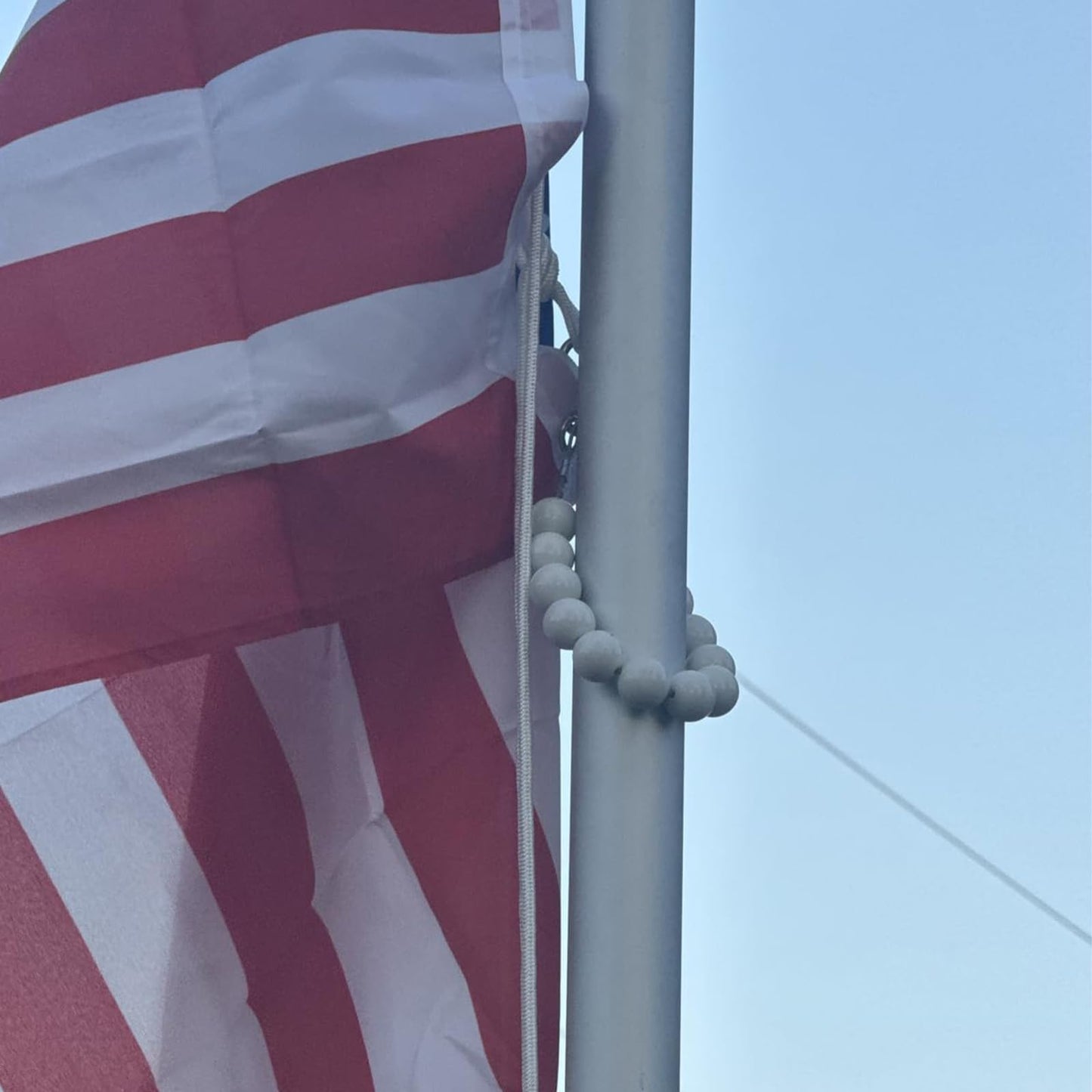 Frunke Flag Weights 1.5 LB and Flag Pole Beaded Retainer Ring, Flag Pole Counterweight for Bottom of Flag Keep Flag Straight Windy Days Internal Halyard Flagpole Accessories