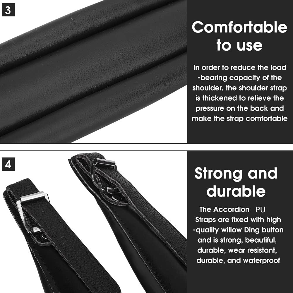 Accordion Straps, Adjustable PU Material Comfortable Bass Straps Universal Fit for Professional Musicians Students Street Performers Concerts Practice Sessions Outdoor Performances
