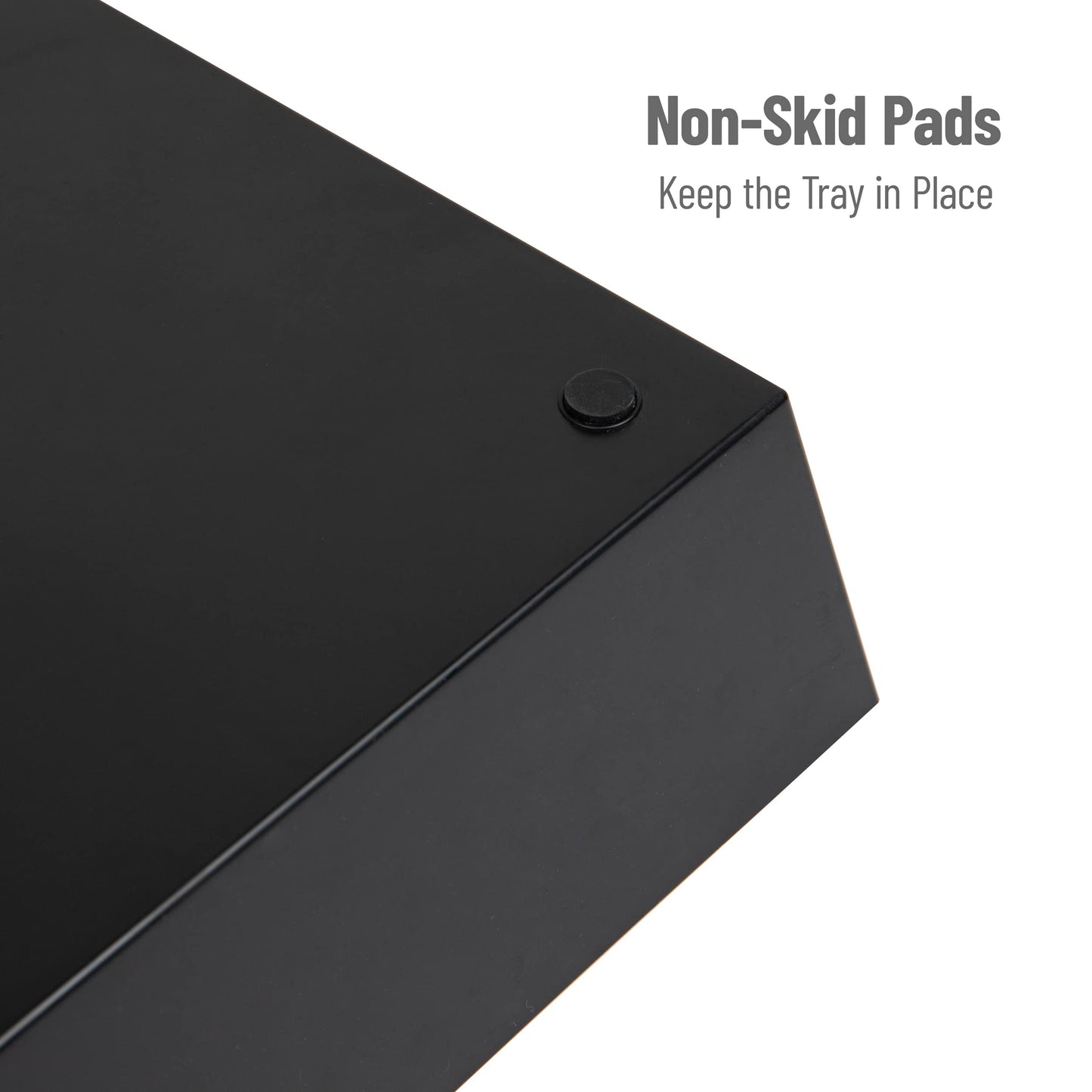 Mind Reader Snack Tray, Countertop Organizer, Snack Tray, Pantry, Breakroom, Kitchen, 61L x 30.5W x 8.3H cm, Black