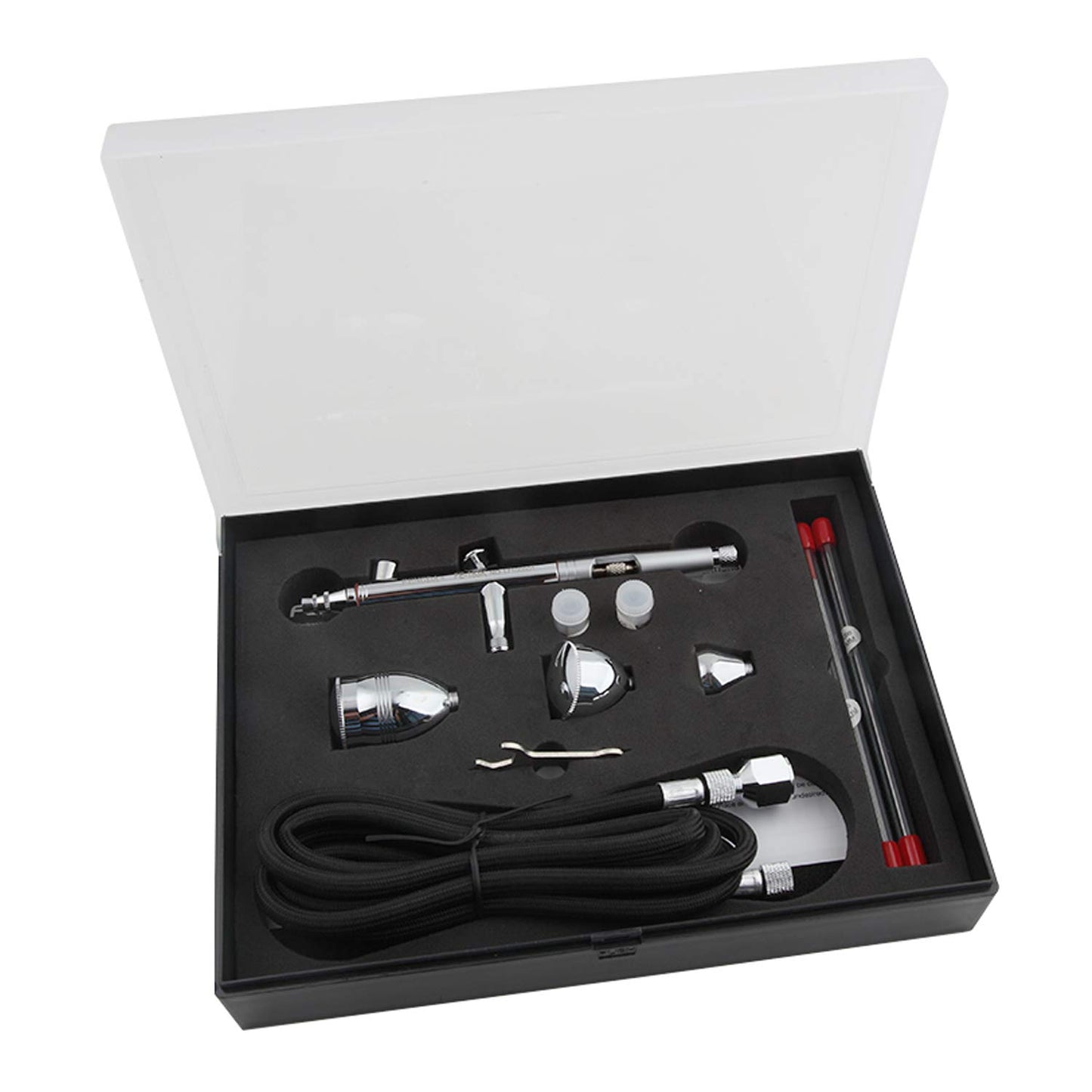 TIMBERTECH Airbrush Kit, Multi-Purpose Airbrush Kits, AG-183K Dual-Action Gravity Feed with 0.3/0.5/0.8mm Needles, 2/5/13CC Fluid Cup for Cake Decorating Painting Tattoo Models Art and Craft Projects