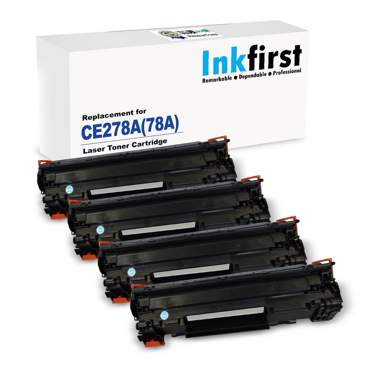 4 Inkfirst Compatible Toner Cartridges Replacement for HP CE278A 78A LaserJet P1606DN M1536dnf P1566 M1536