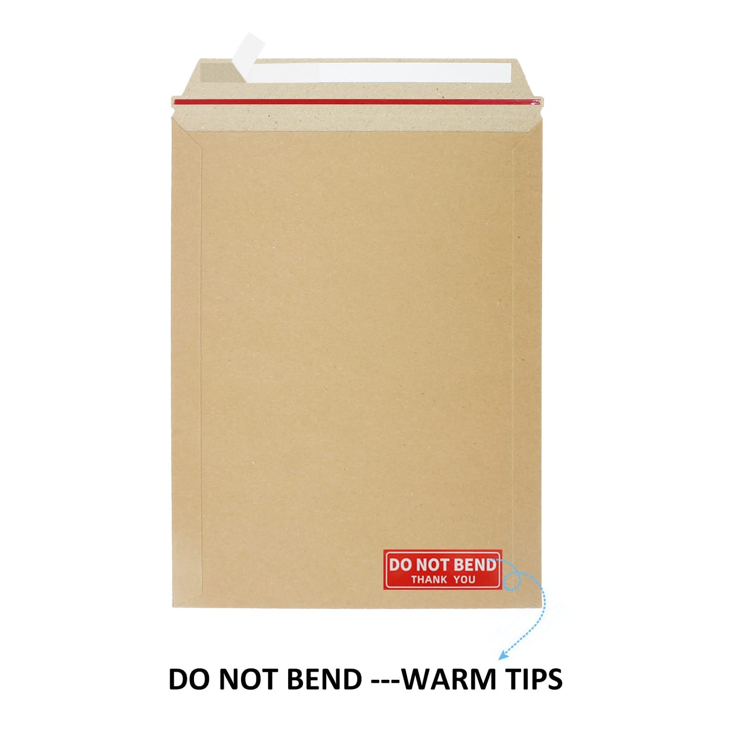 zmybcpack 50 Pack 9X12 inch Self Seal Rigid Mailer, Photo Document Mailers Stay Flat Kraft Cardboard Envelopes Photography Rigid Mailers for CD, Photos, Document (Kraft Brown)