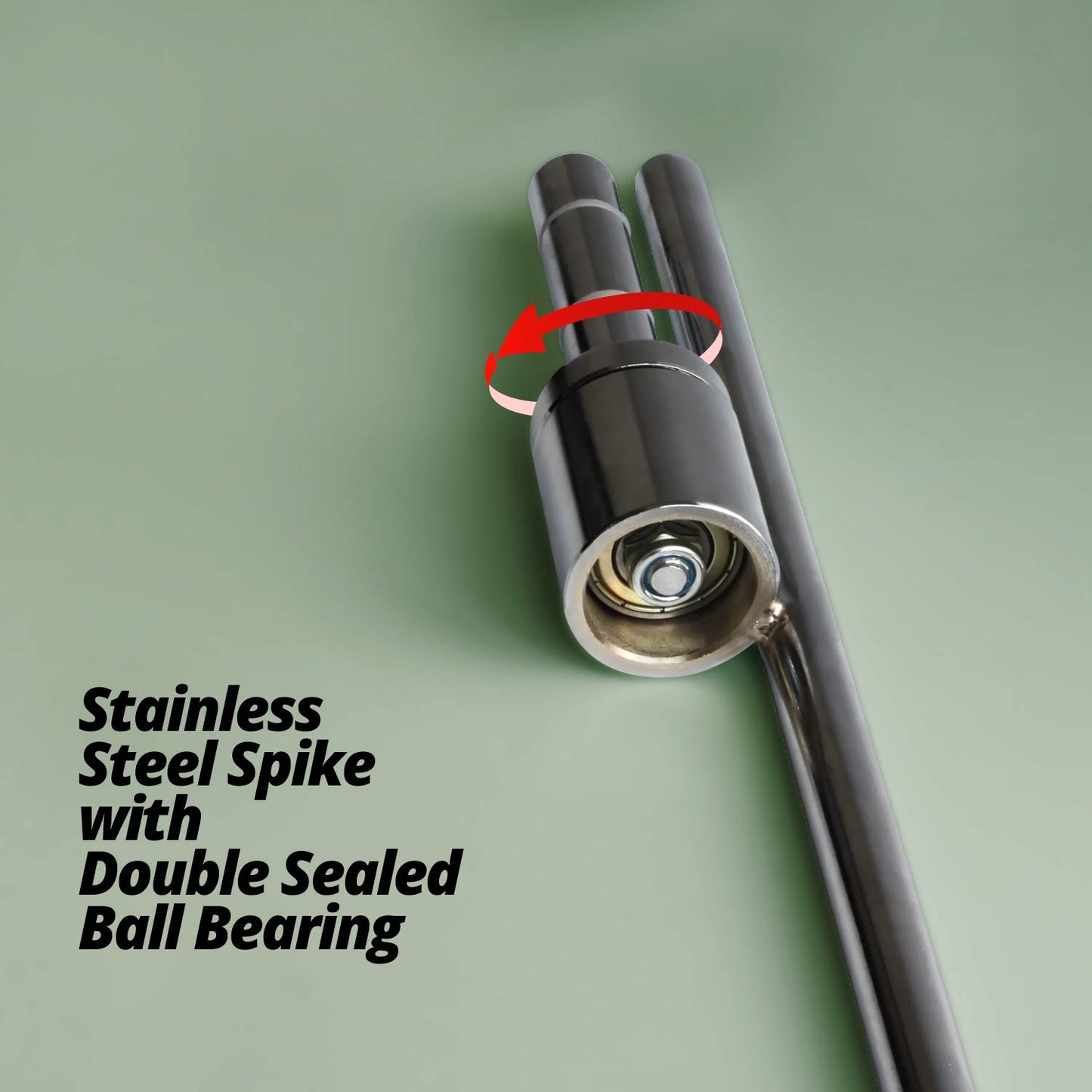 Anley 19.5-inch Ground Stake - Stainless Steel Spike with Sleeve Bearing - Fits Flutter Banner Flag Poles with a 0.65" Inner Diameter - Feather Flagpole and Flag not Included, Stake Only