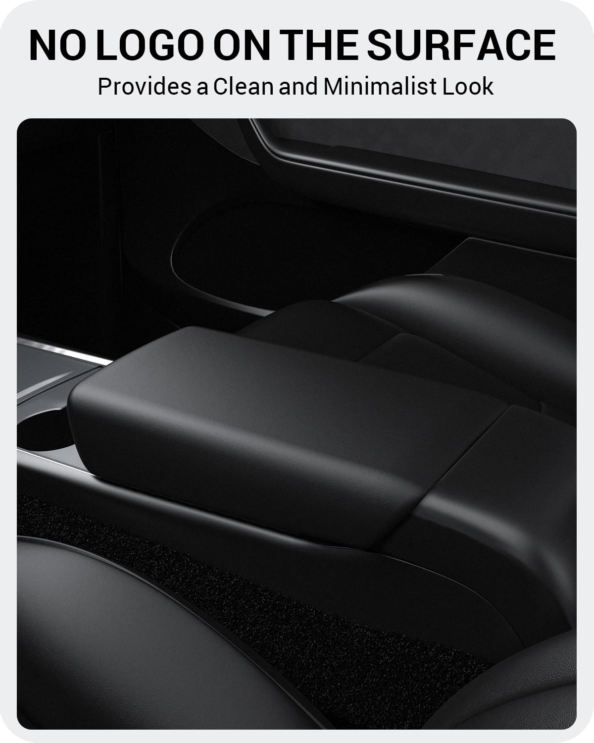 BASENOR Tesla 2020-2024 Model Y 2017-2023 Model 3 Center Console Cover TPU Armrest Cover Non-Slip Protector Armrest Tesla Interior Accessories Black (Not Compatible with 2024 2025 Tesla Model 3)
