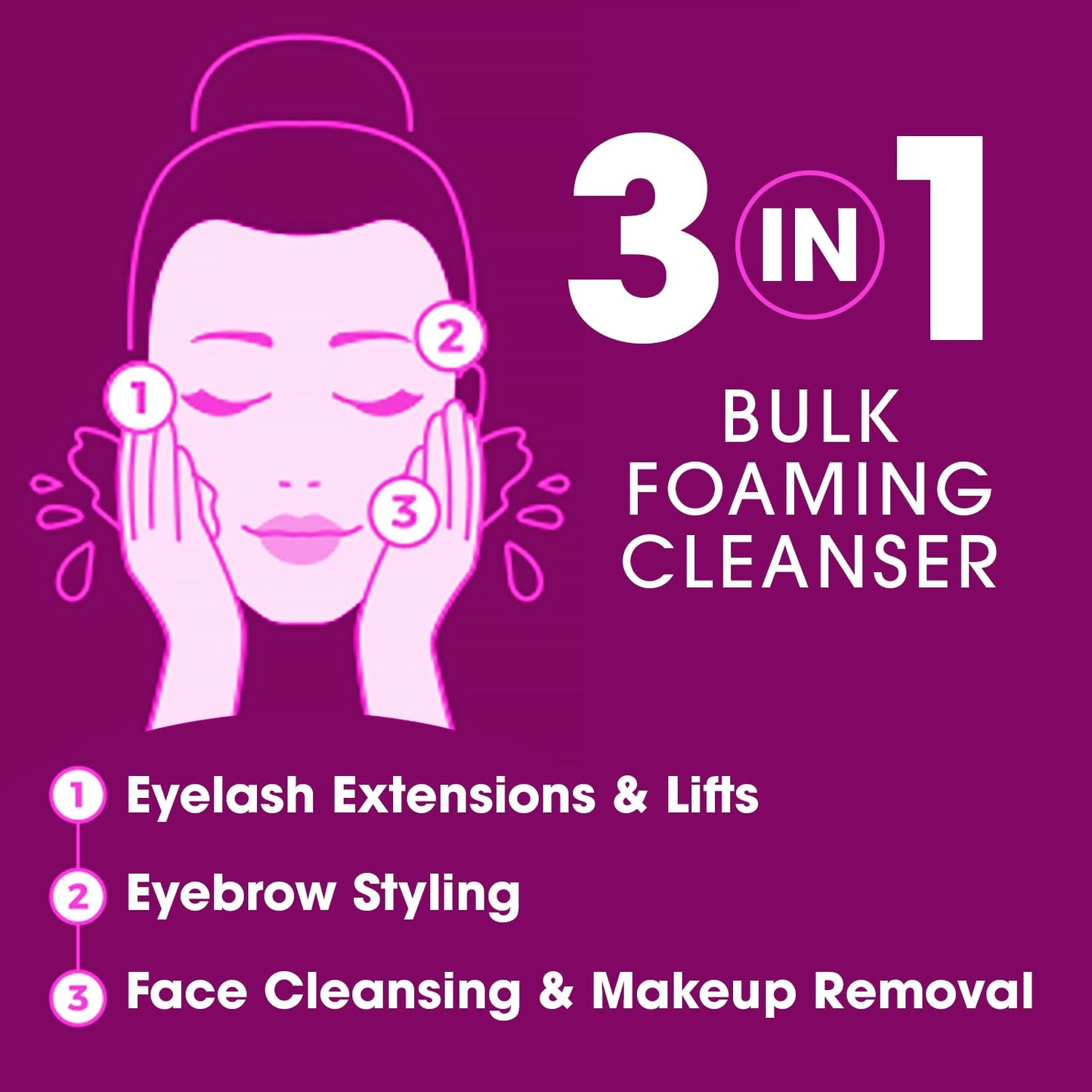 Professional Lash Shampoo for Extensions - 1.05 Gallon Bulk (3.98L) + 50 Aftercare Cards & Pump - Salon-Grade Eyelash Cleanser, Oil-Free, Bubble Gum Scent, Made in CANADA – Lash Wash Concentrate