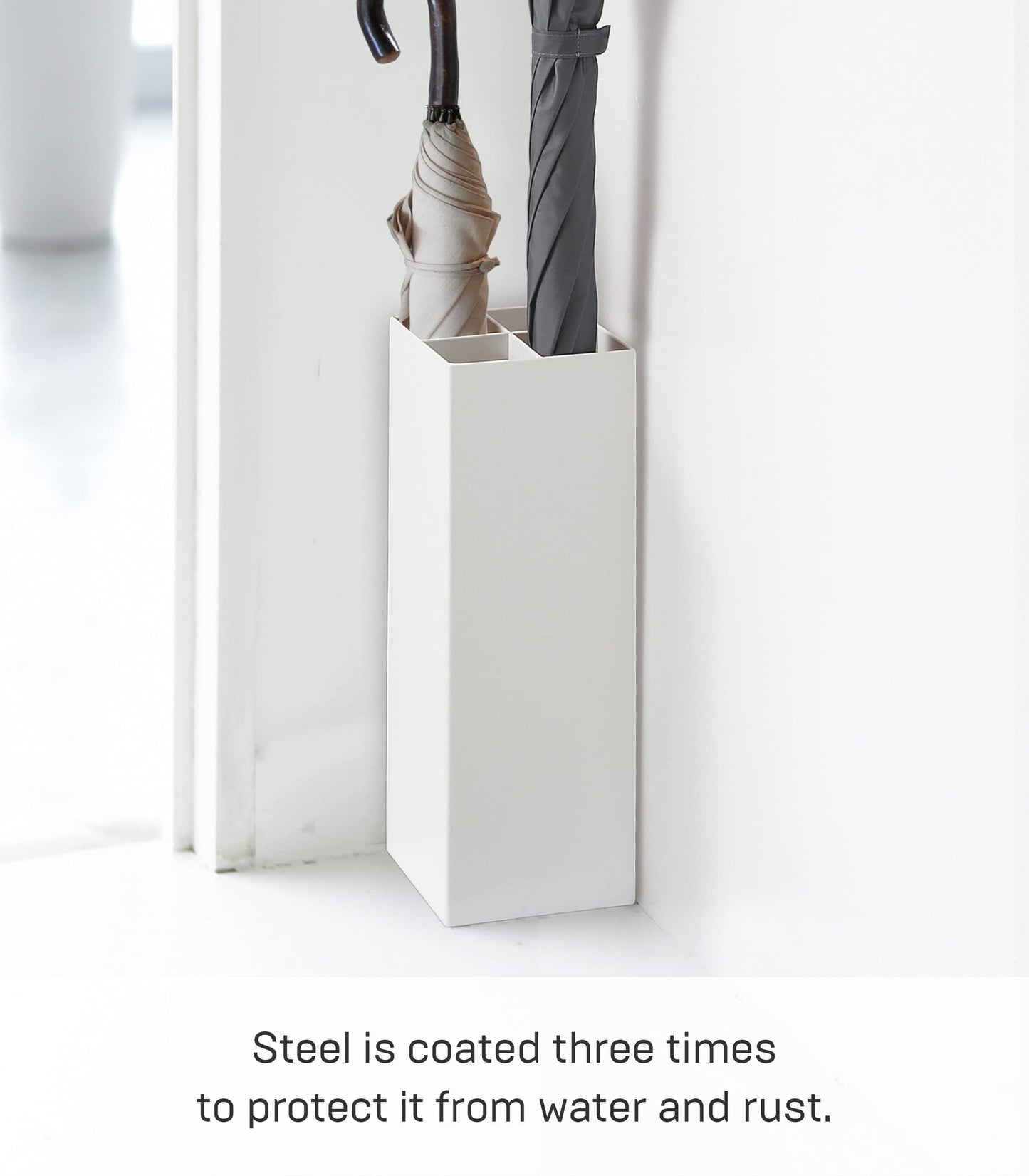 YAMAZAKI home Smart Umbrella Stand, White