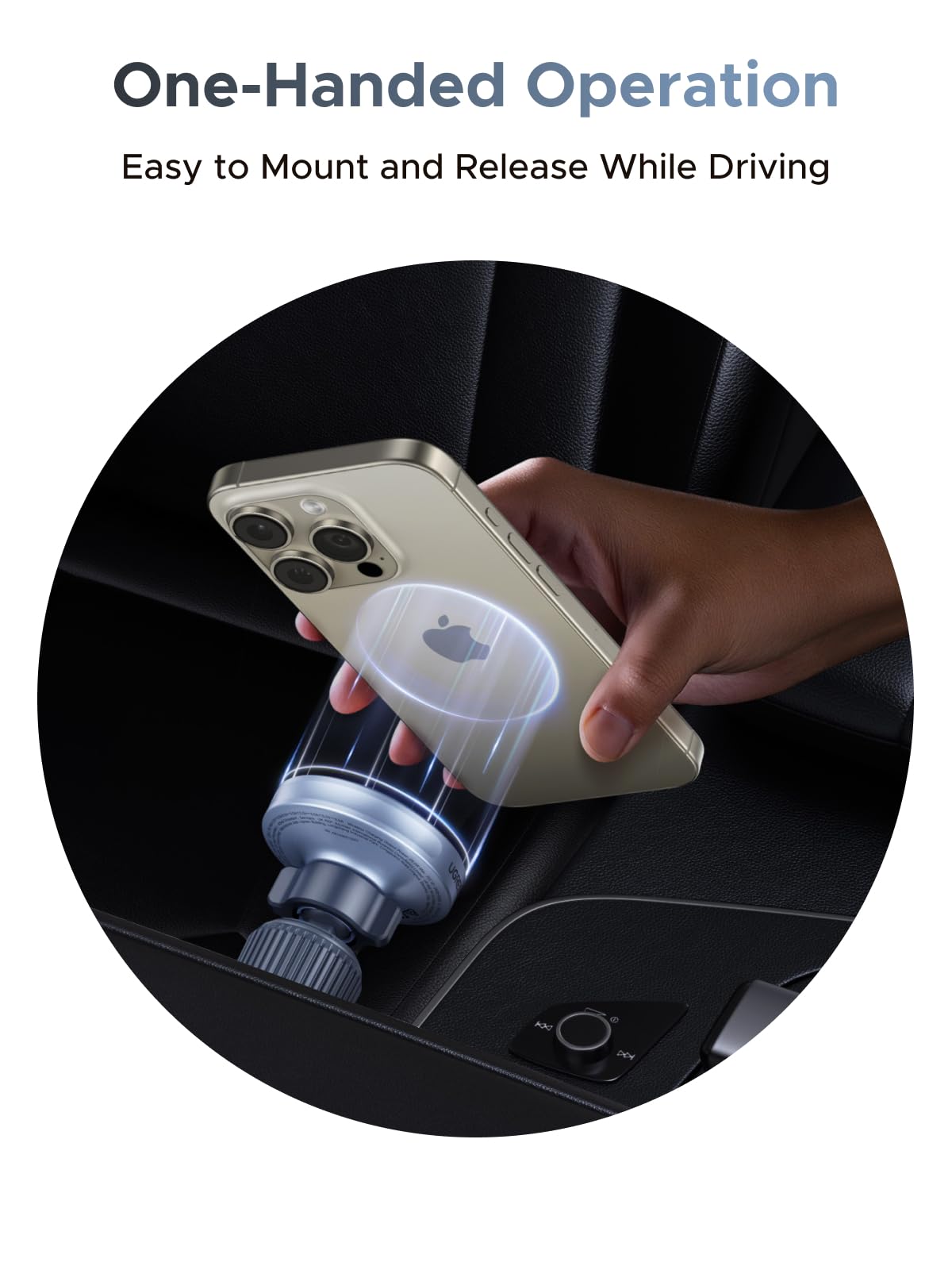 UGREEN Qi2 25W MagSafe Car Mount Charger, Qi2-Certified Magnetic Wireless Car Charger, Air Vent Magnetic Car Phone Holder Mount for iPhone Air 17 Pro Max 16 15 14 13 12 (with LED and 1M Cable)