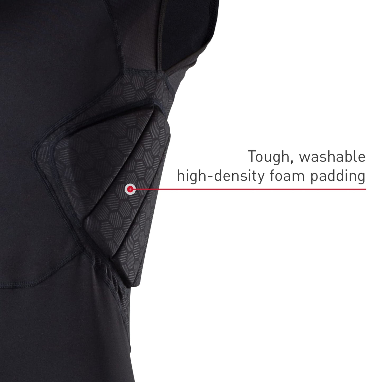 McDavid MD7935-00001-AS Rival Integrated Shirt/5-Pad Black AS