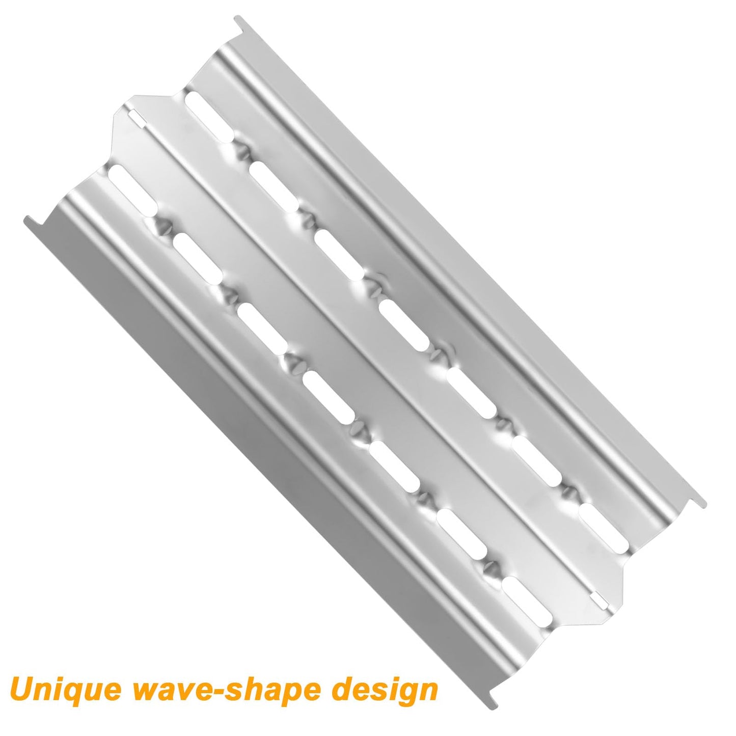 Flav-R-Wave Heat Plates for Broil King 18429,Signet,Monarch,Sovereign Gas Grill Model,Stainless Steel,13-3/4" × 6-1/4"
