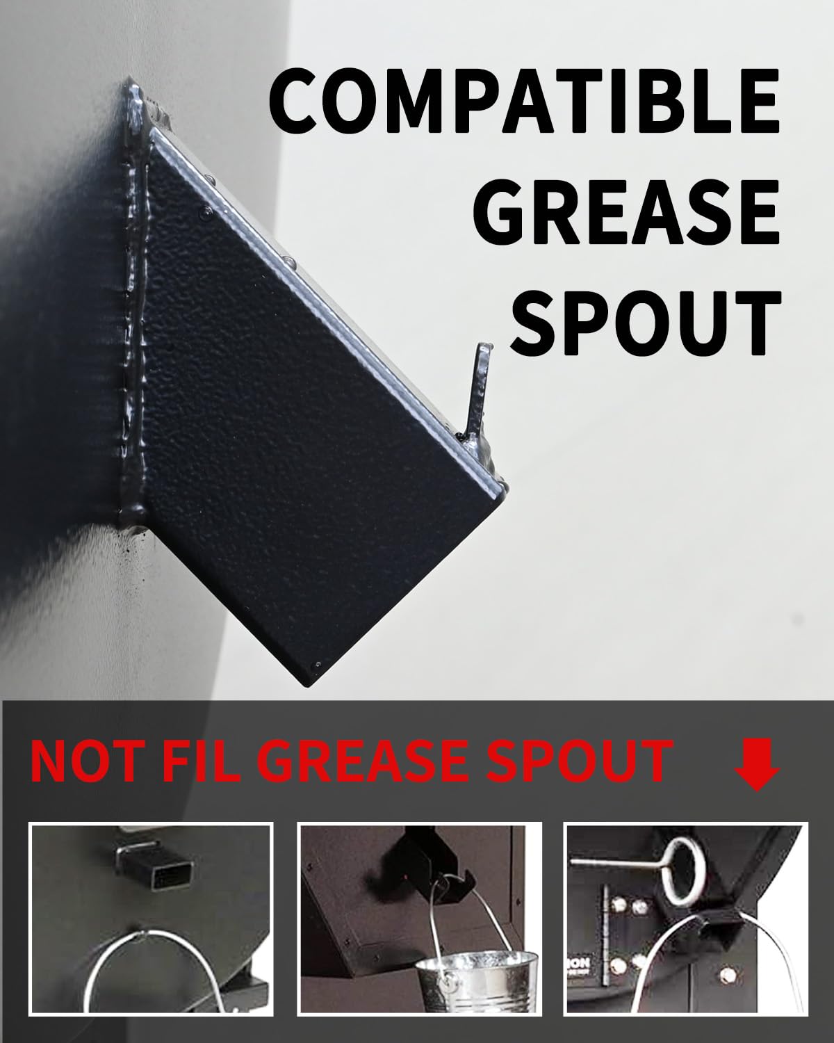 Grease Bucket with Lid & Silicone Liner, Upgraded Grill Accessories, Replacement Drip Bucket for Traeger Smokers & Grills