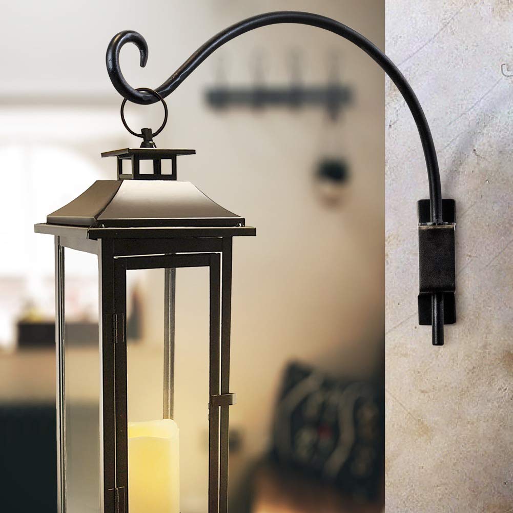 AJART Bird Feeder Hangers Outdoor: 16"-2PCs Swivel Hanging Plant Bracket for Wall Mount - Swivel Plant Hook for Flower Basket