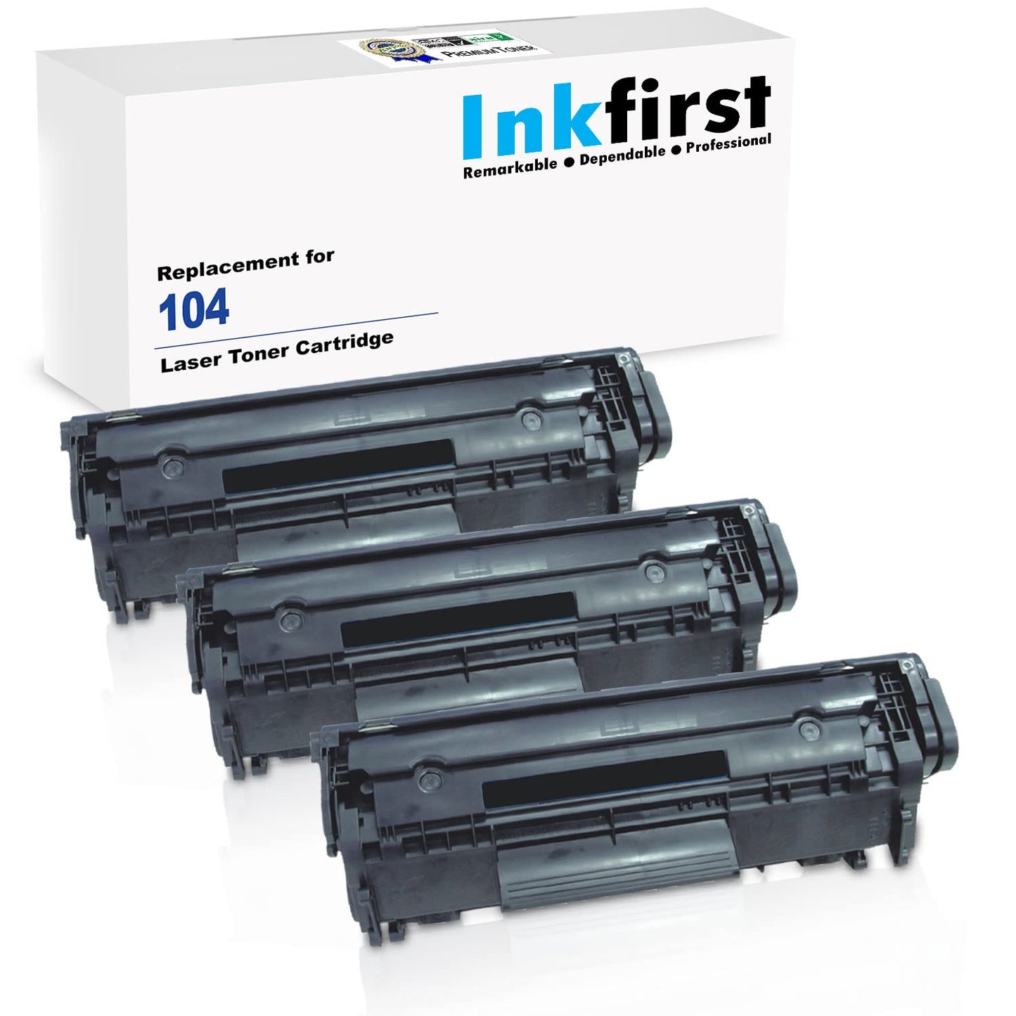 3 Inkfirst Compatible Toner Cartridges Replacement for Canon 104 FX9 FX10 0263B001AA FAXPHONE L120 L90 imageCLASS MF4150 MF4270 MF4350D MF4370DN MF4690 D480