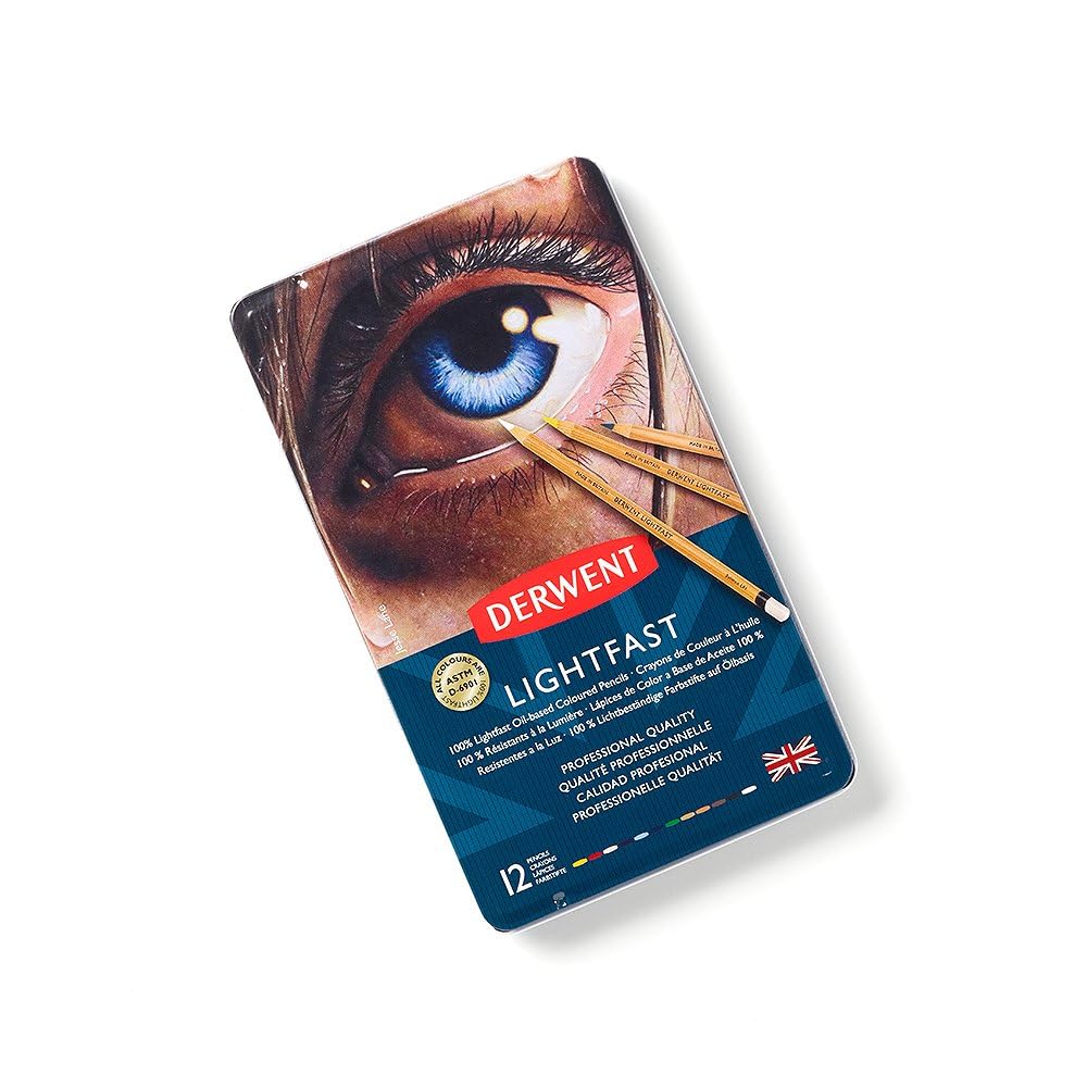 Derwent 2302719 Lightfast Colored Pencils, for Artist, Drawing, Professional, 12 Pack