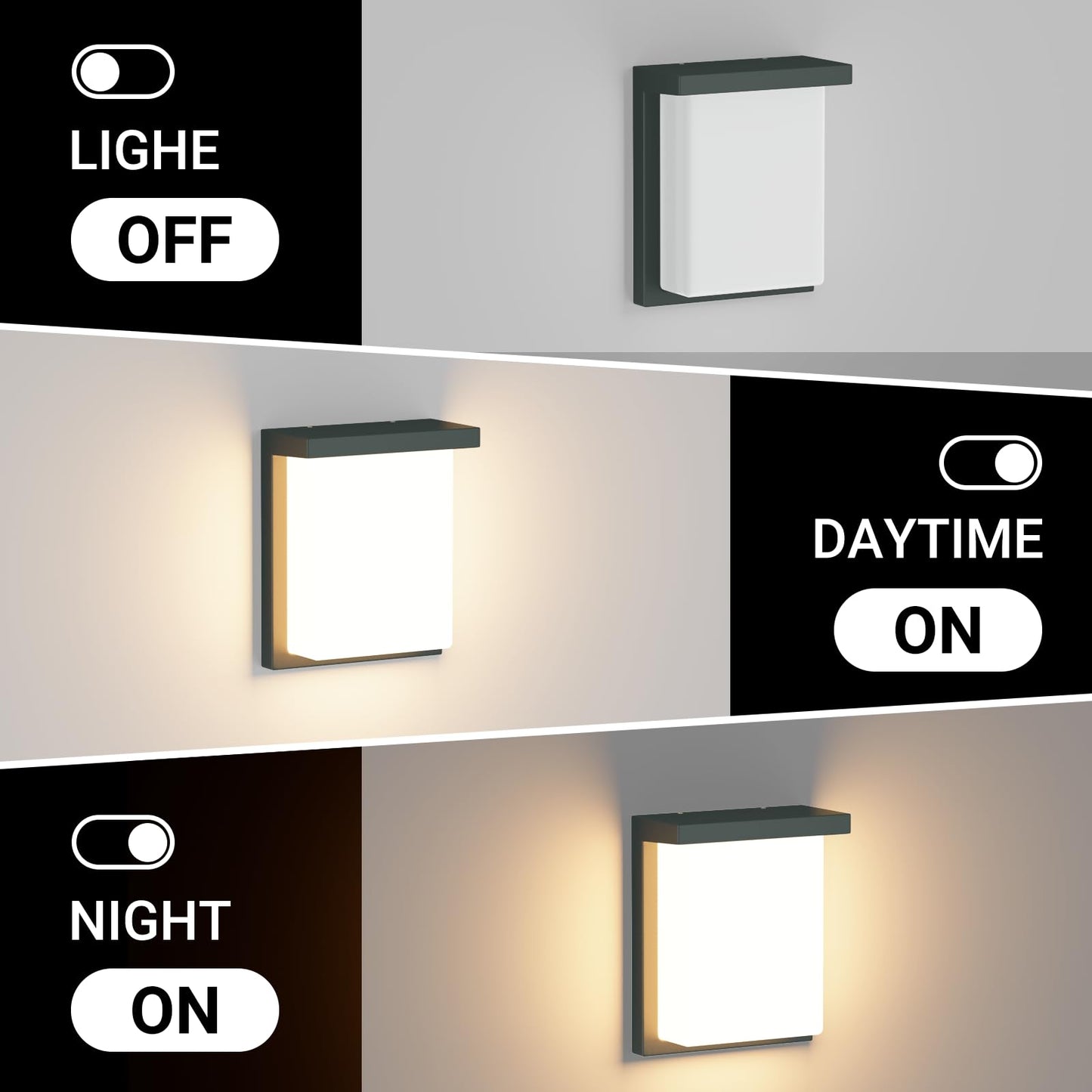 Tipace LED Modern Outdoor Wall Light,Waterproof Wall Sconce 30W 3000K,Anthracite Wall Mounted Lamp,Exterior Wall Sconce Light for Porch,Front Door,Entryway,Patio,Hallway