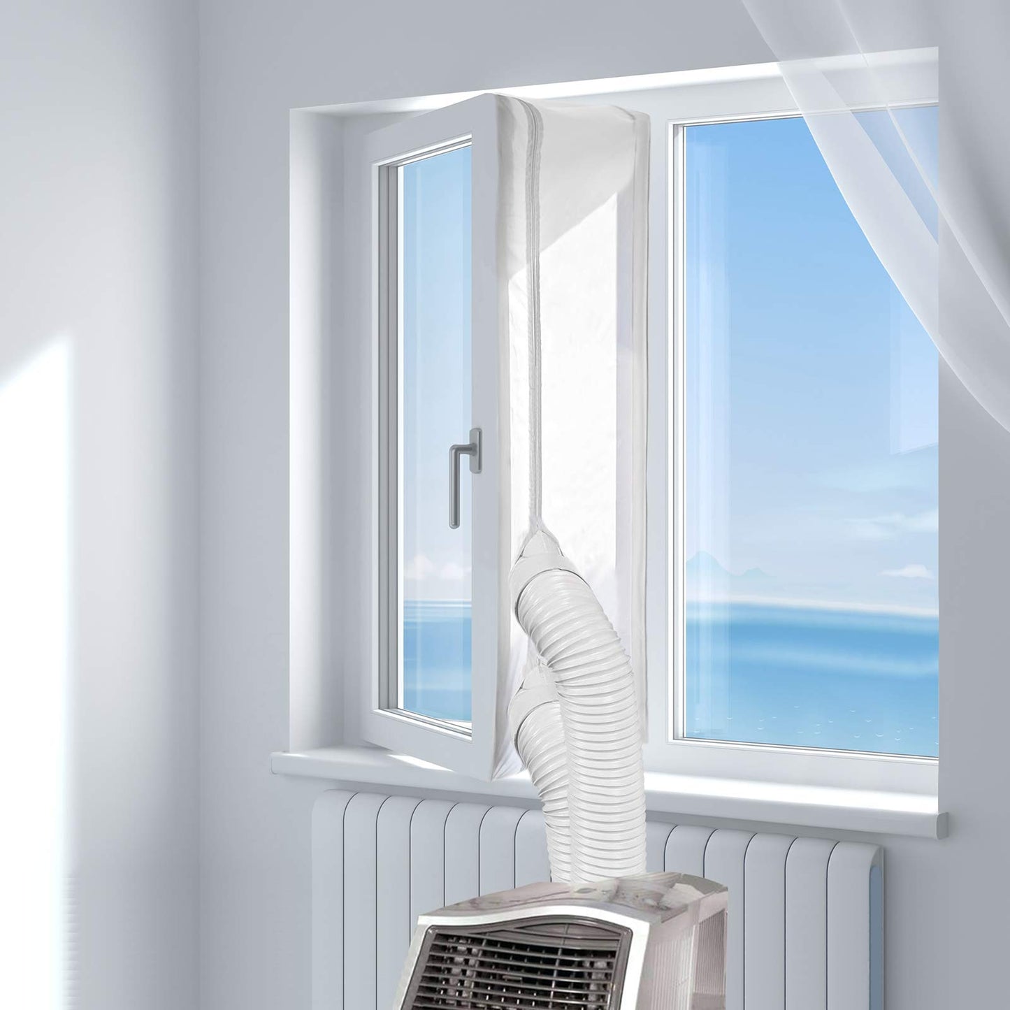 HOOMEE 500CM|196“ Universal Window Seal for Portable Air Conditioner And Tumble Dryer