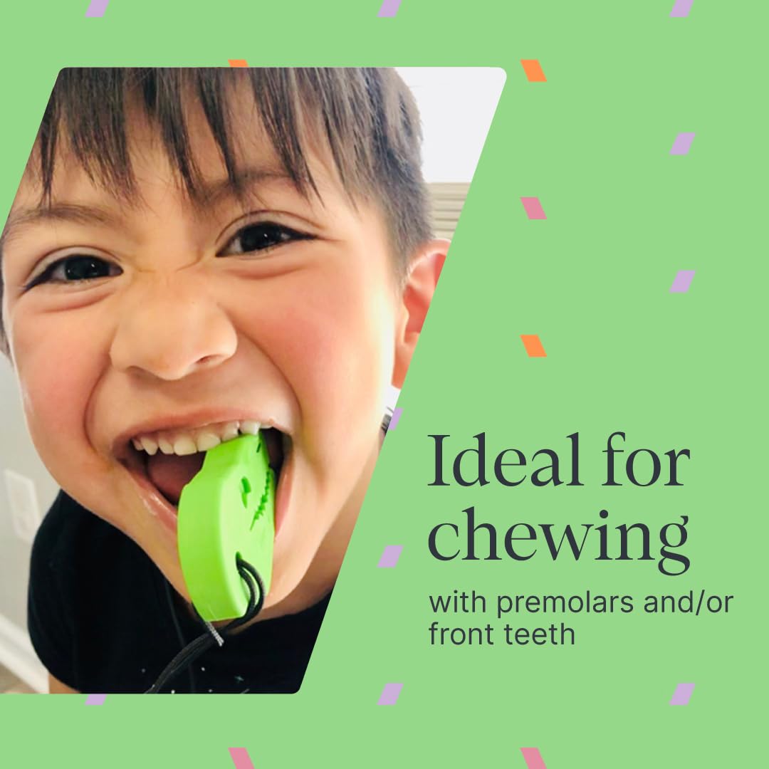 ARK Dino-Bite, Chew Necklaces for Sensory Kids and Adults, Oral Fidget for Autism, ADHD, SPD, Anxiety, Medical-Grade Sensory Chew Necklace, XXT, Very Firm, Royal Blue