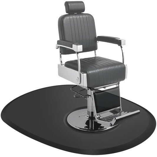 4’x5’ Salon Floor Mats for Anti Fatigue Barber Chair Mat for Circle Chair Base Hair Stylist Beauty Floor Mats Thick Half Round Office Comfort Floor Mat for Salon & Barber (Oval)