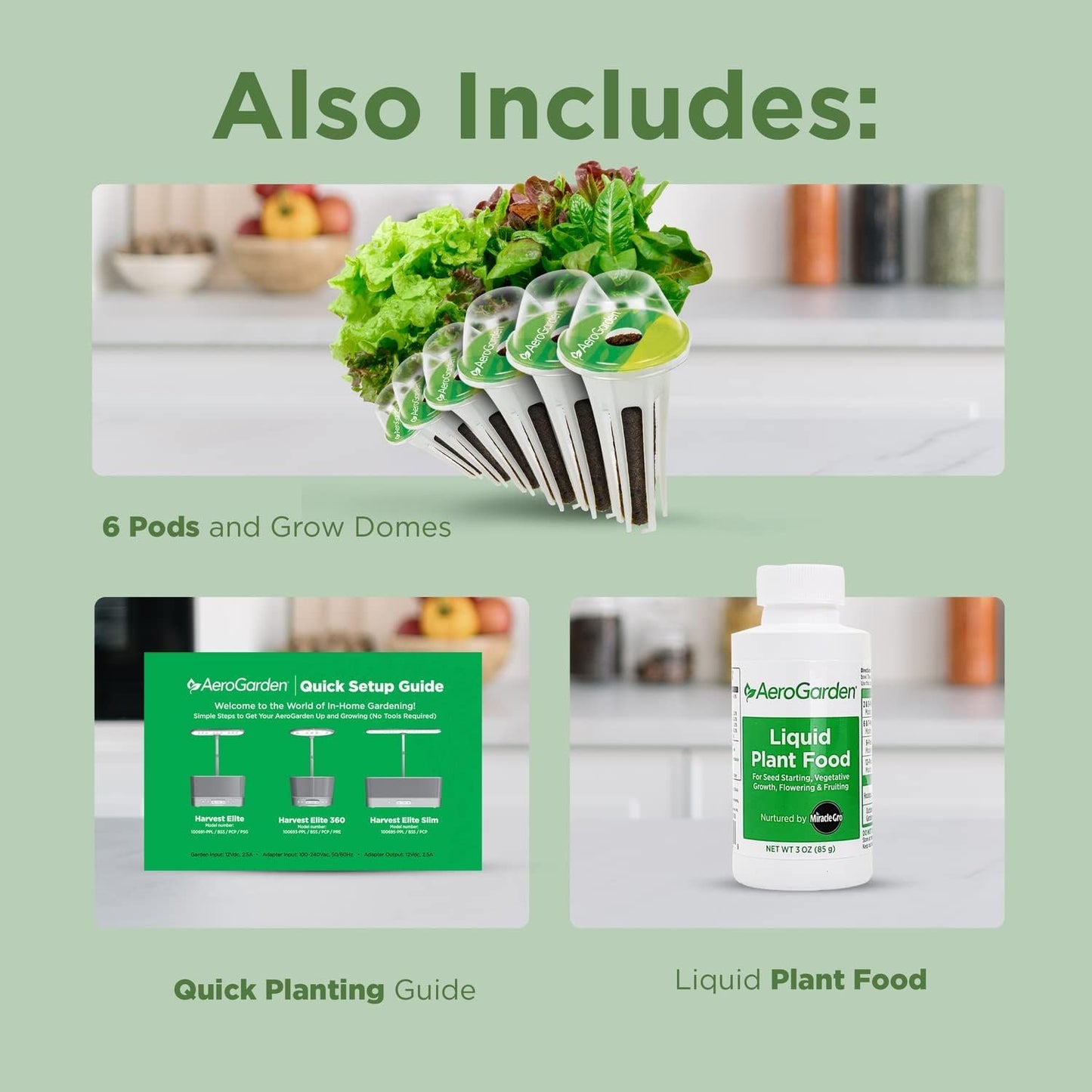 AeroGarden Harvest Elite Indoor Garden Hydroponic System with LED Grow Light and Herb Kit, Holds up to 6 Pods, Stainless