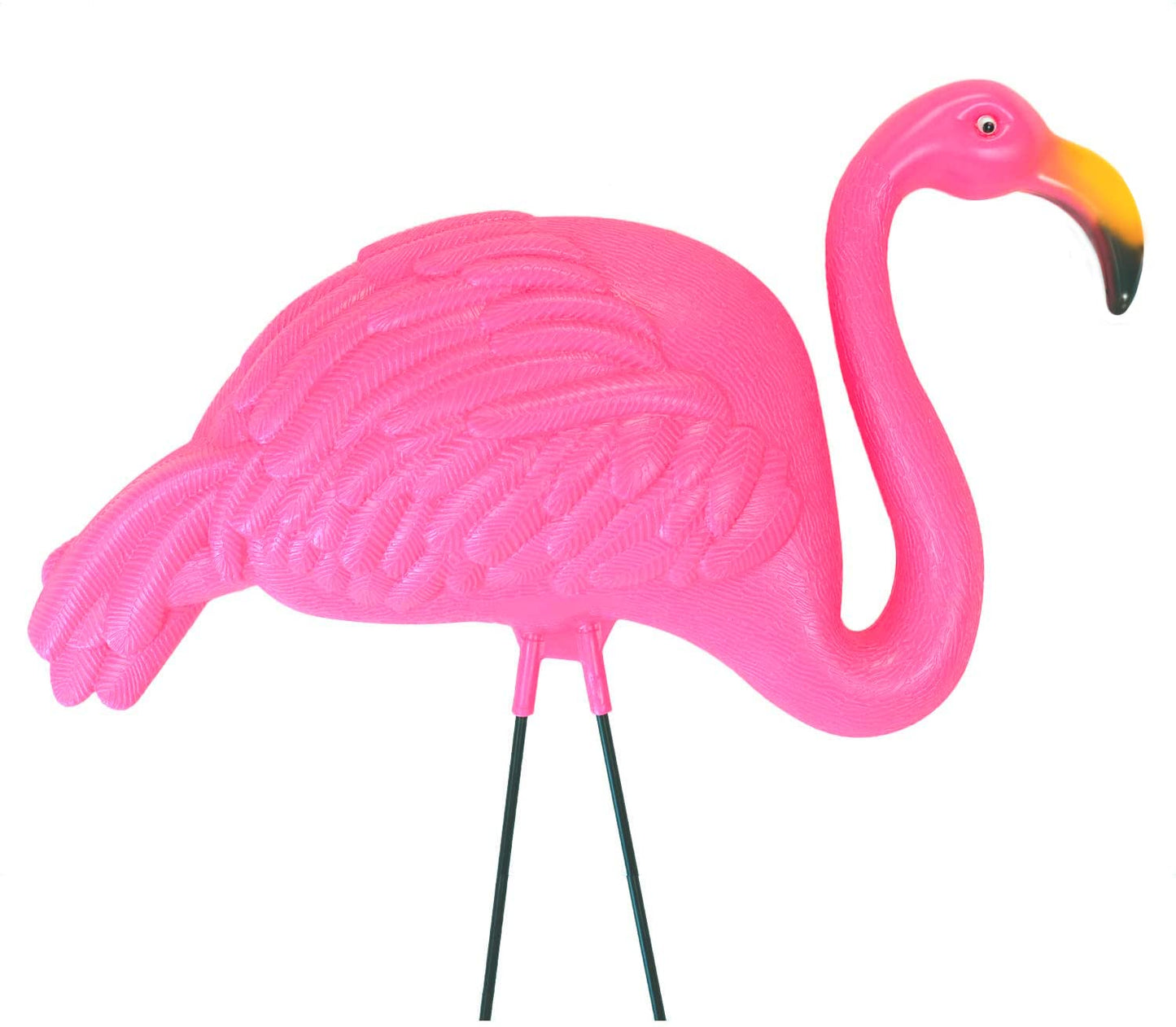GiftExpress Pack of 2, Large Bright Pink Flamingo Yard Ornament/Lawn Ornaments/Ink Flamingo Garden Yard Stakes/Adjustable Feet Length and Gesture