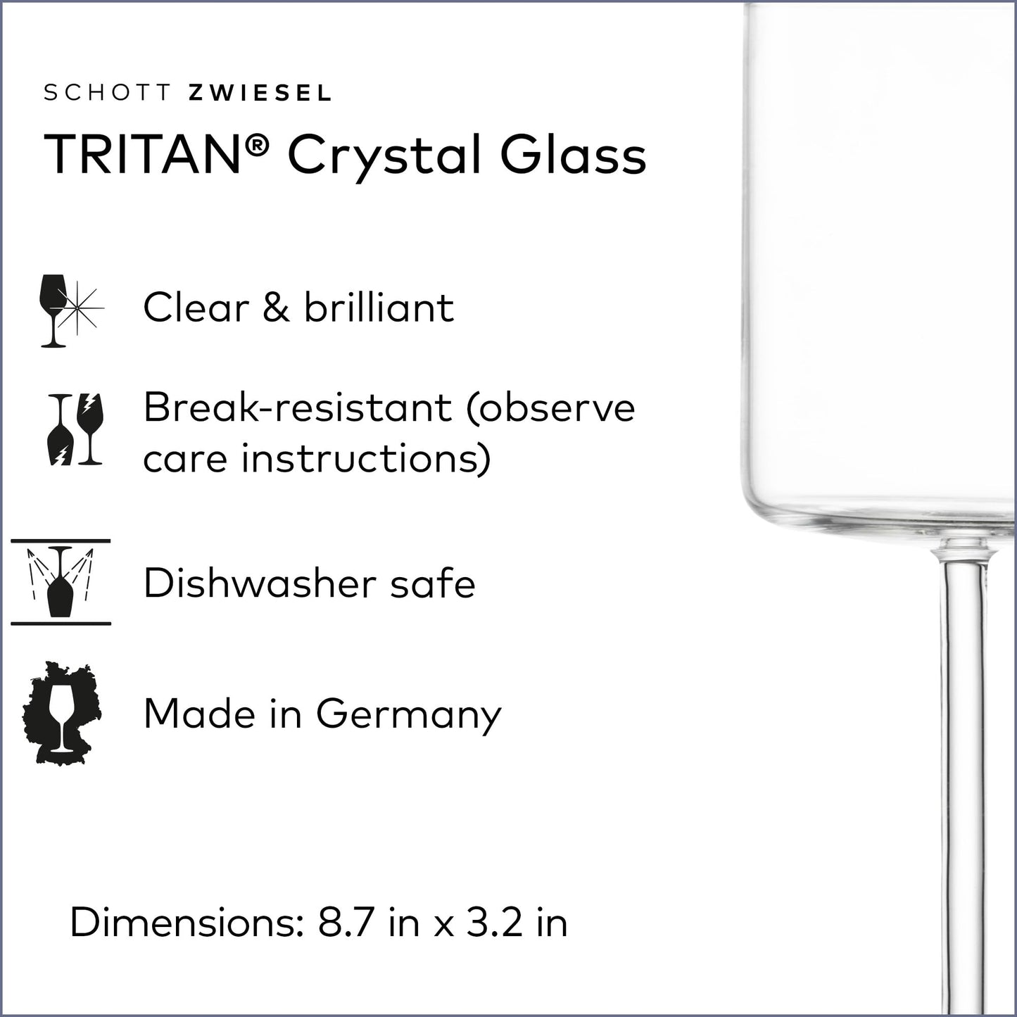 Zwiesel Glas Tritan Modo Collection White Wine Glass, 13.5-Ounce, Set of 4