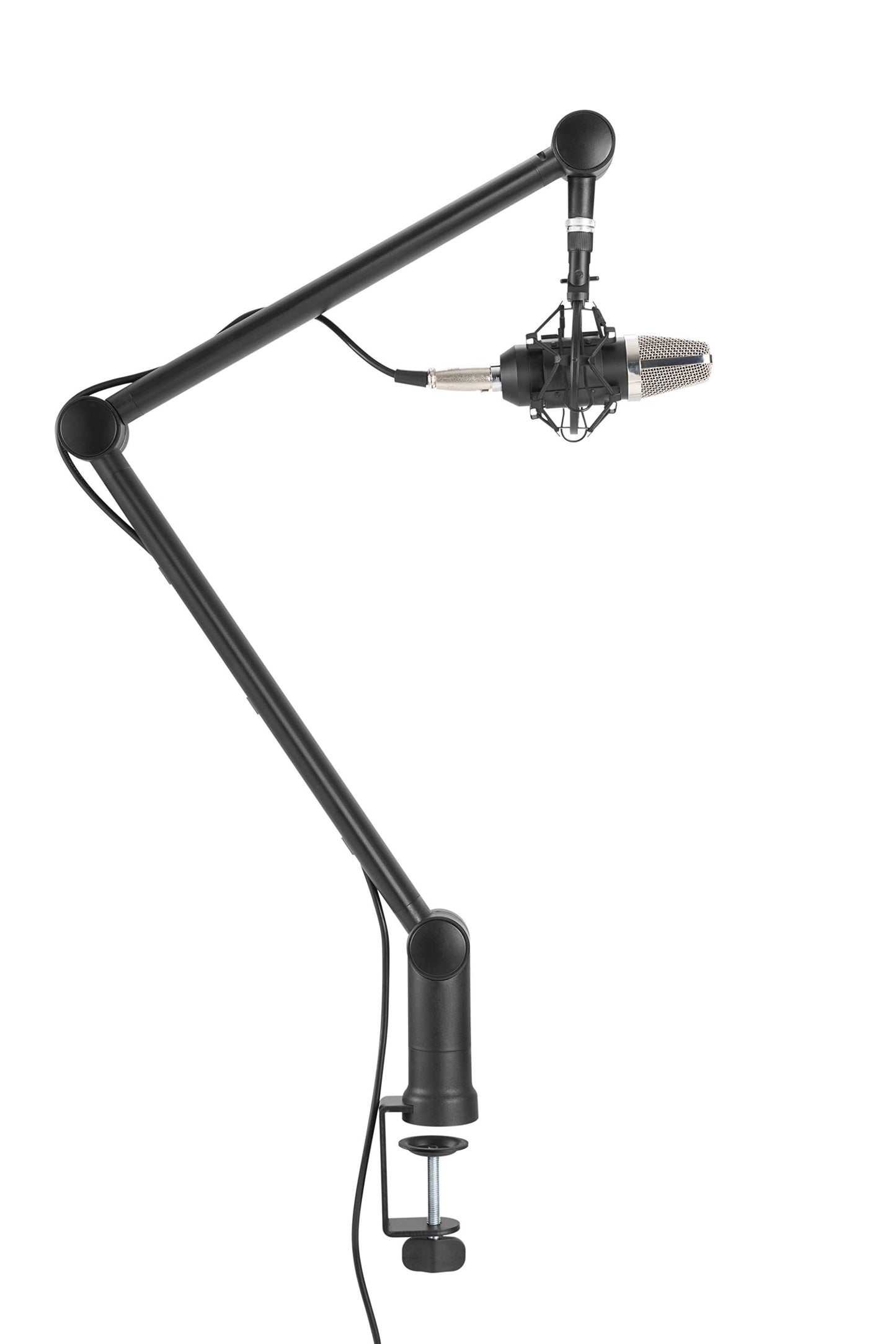 Duramex (Tm) Adjustable Microphone Boom Arm [3/8’’ to 5/8’’ Screw Adapter] Suspension Scissor Mic Stand, Desk Mount For Blue Snowball, Yeti, & Other Studio Gaming Microphones (With Cable Management)