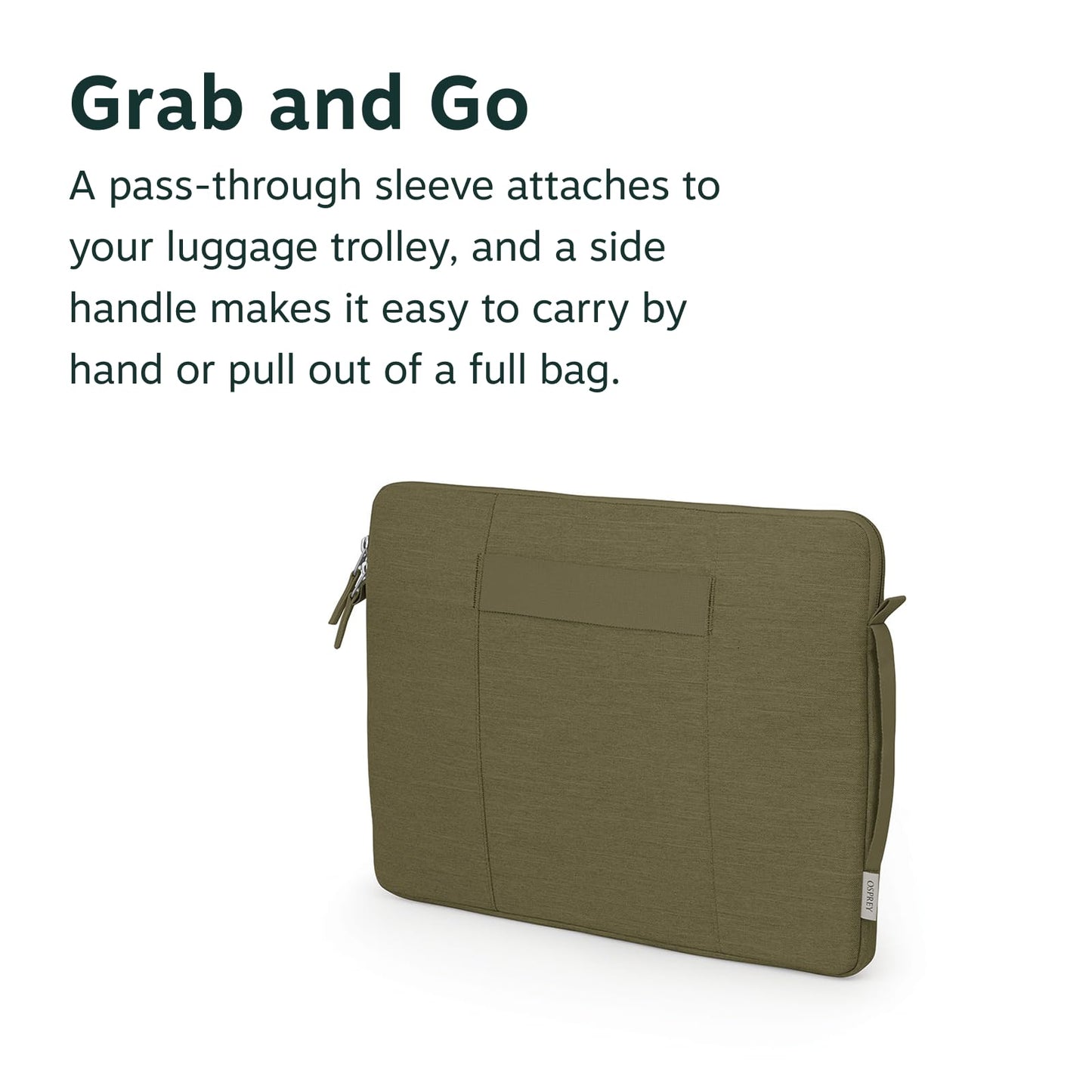 Osprey Arcane 16 Inch Laptop Sleeve, Moss Green Heather