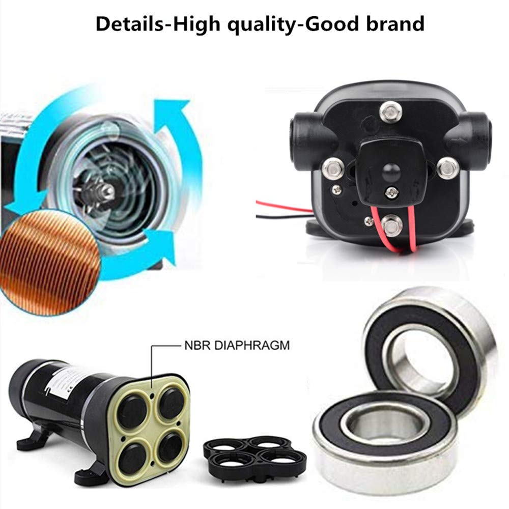 MAXECO-AC110V Self Priming Water Pressure Diaphragm Pump 40PSI 4.5GPM 17L/min,Soft & Noiseless Booster Pump Sprayer for Home/Misting/Caravan/RV/Boat/Marine (Ship from Canada,Tax Included