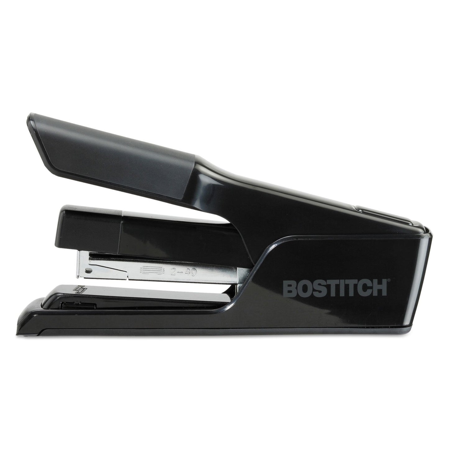 Bostitch B9040 EZ Squeeze 40 Sheet Flat Clinch Desktop Stapler, Reduced Effort, Black