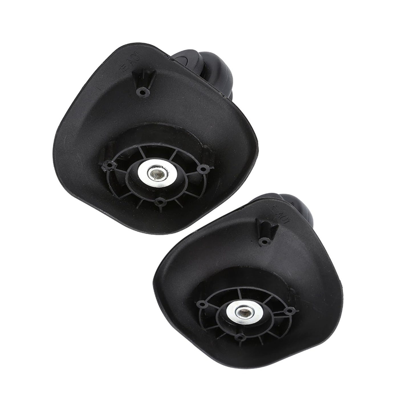 Luggage Wheels Replacement, 2 Pcs Luggage Mute Wheel, Black Plastic Suitcase Luggage Swivel Caster Wheels Replacement Rotatable 360 Degree