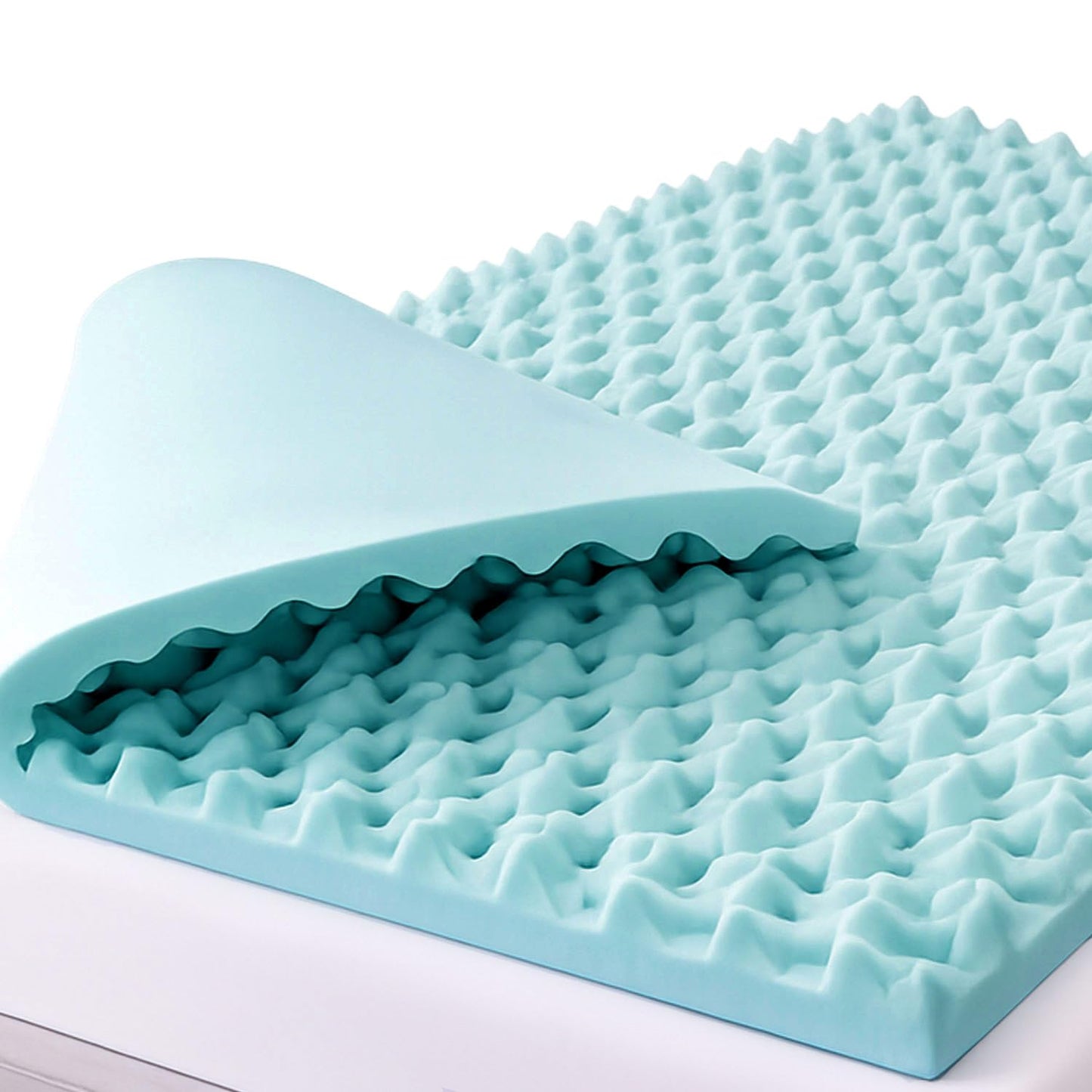 DMI Foam Mattress Topper, Egg Crate Foam Pad, Mattress Pad and Bed Topper for Support, Air Circulation, Pressure Relief and Weight Distribution, Hospital Size Mattress, 33 x 72 x 3